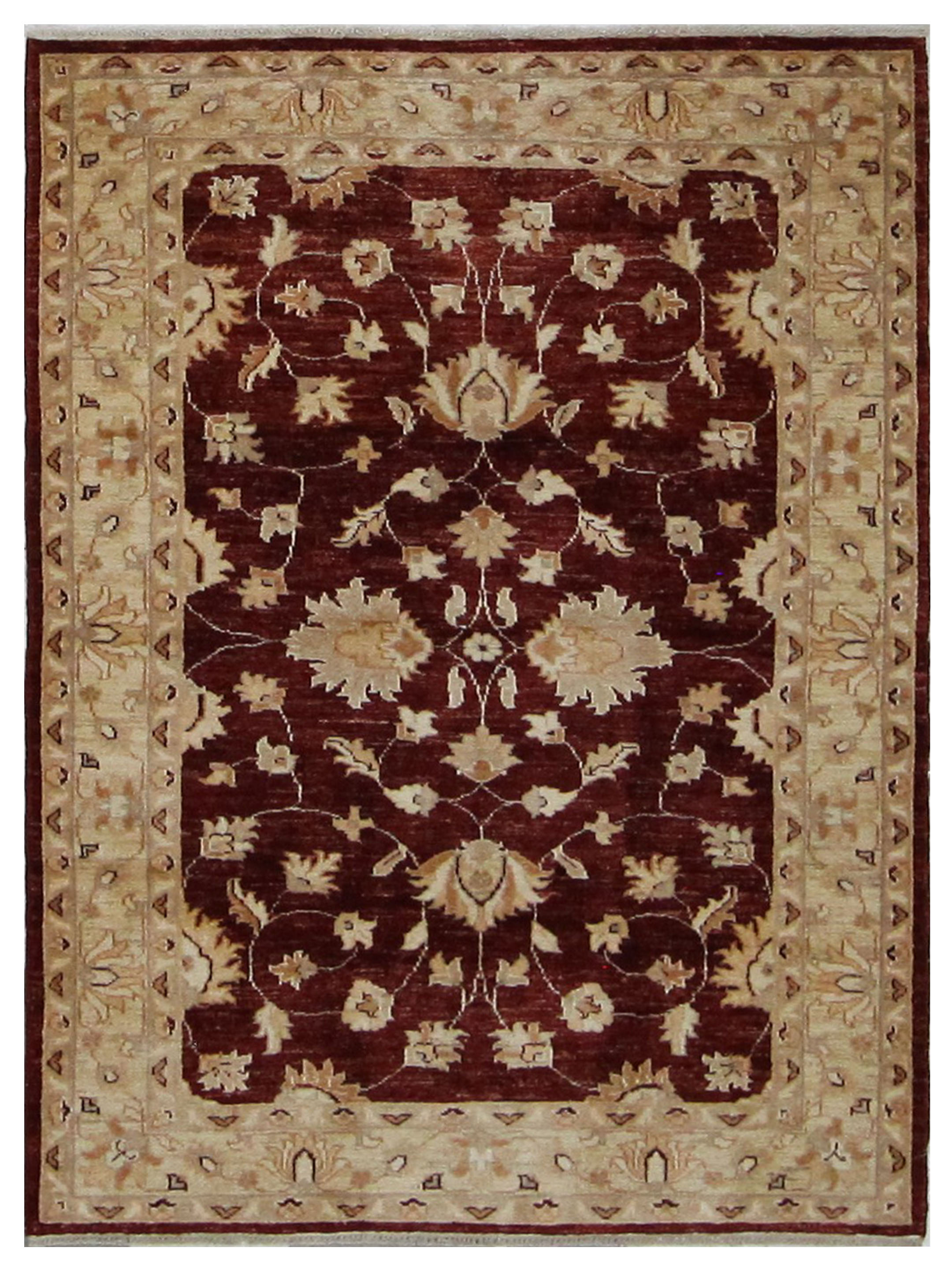 Ziegler Hand Knotted Burgundy 4x6