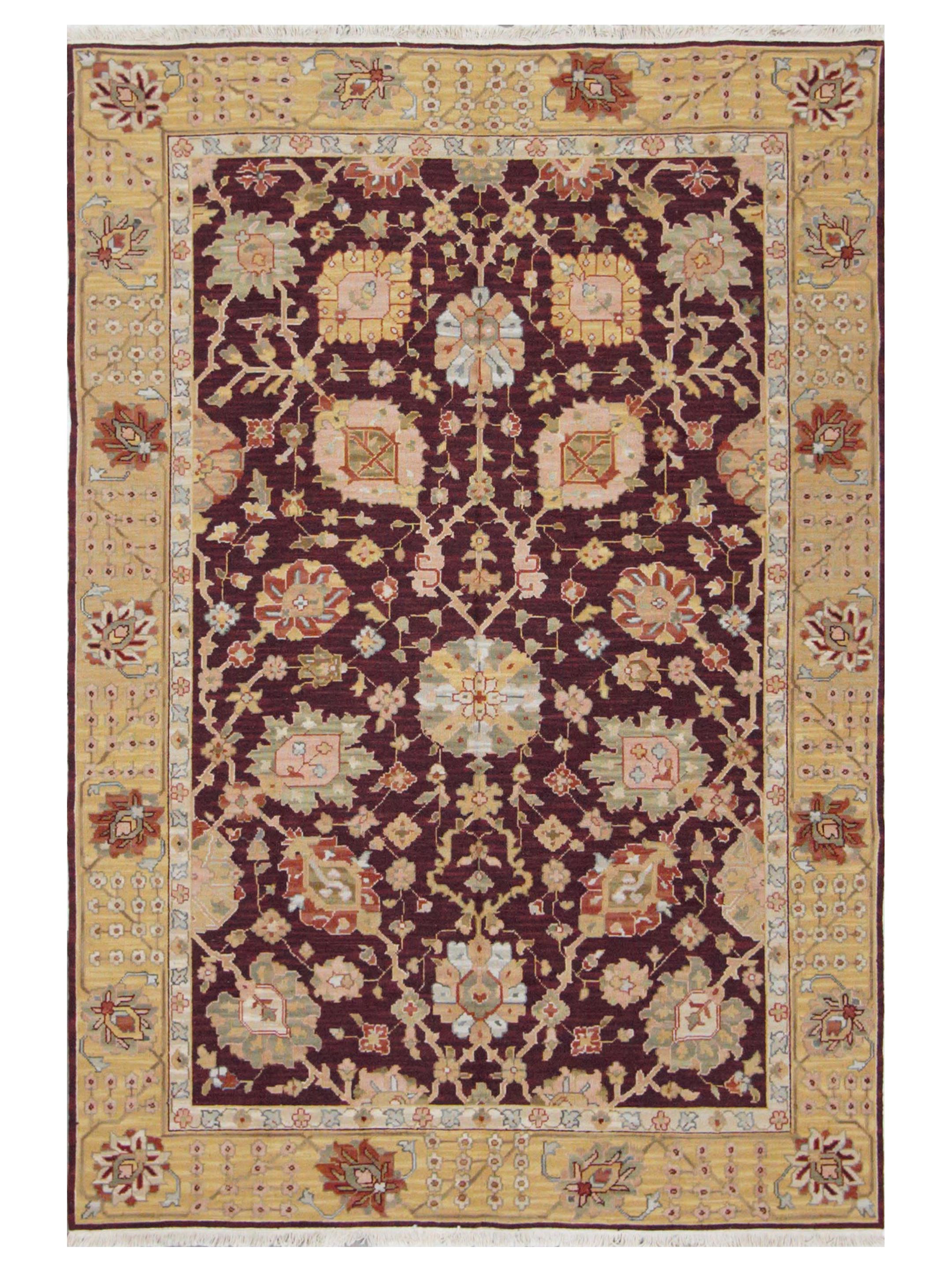 Summak Hand Knotted Burgundy 6x9