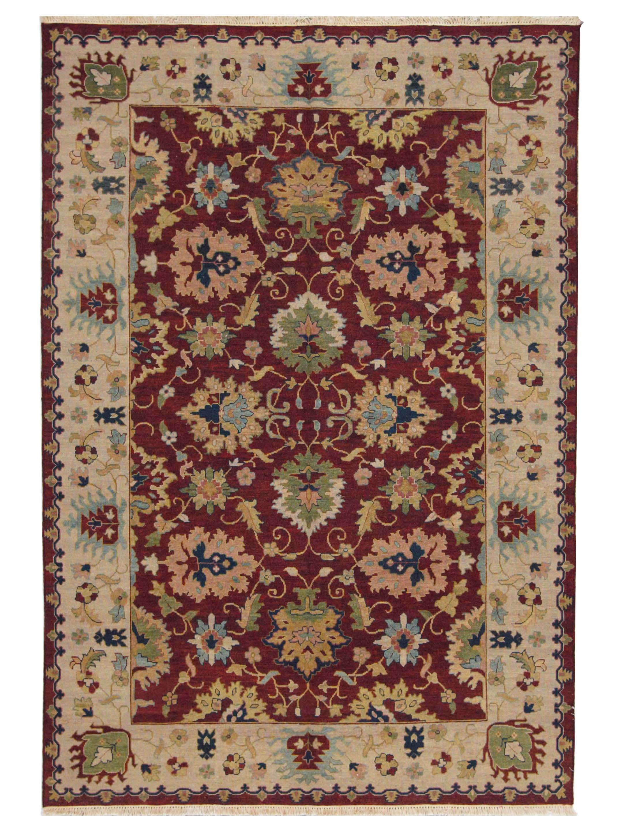 Summak Hand Knotted Burgundy 6x9