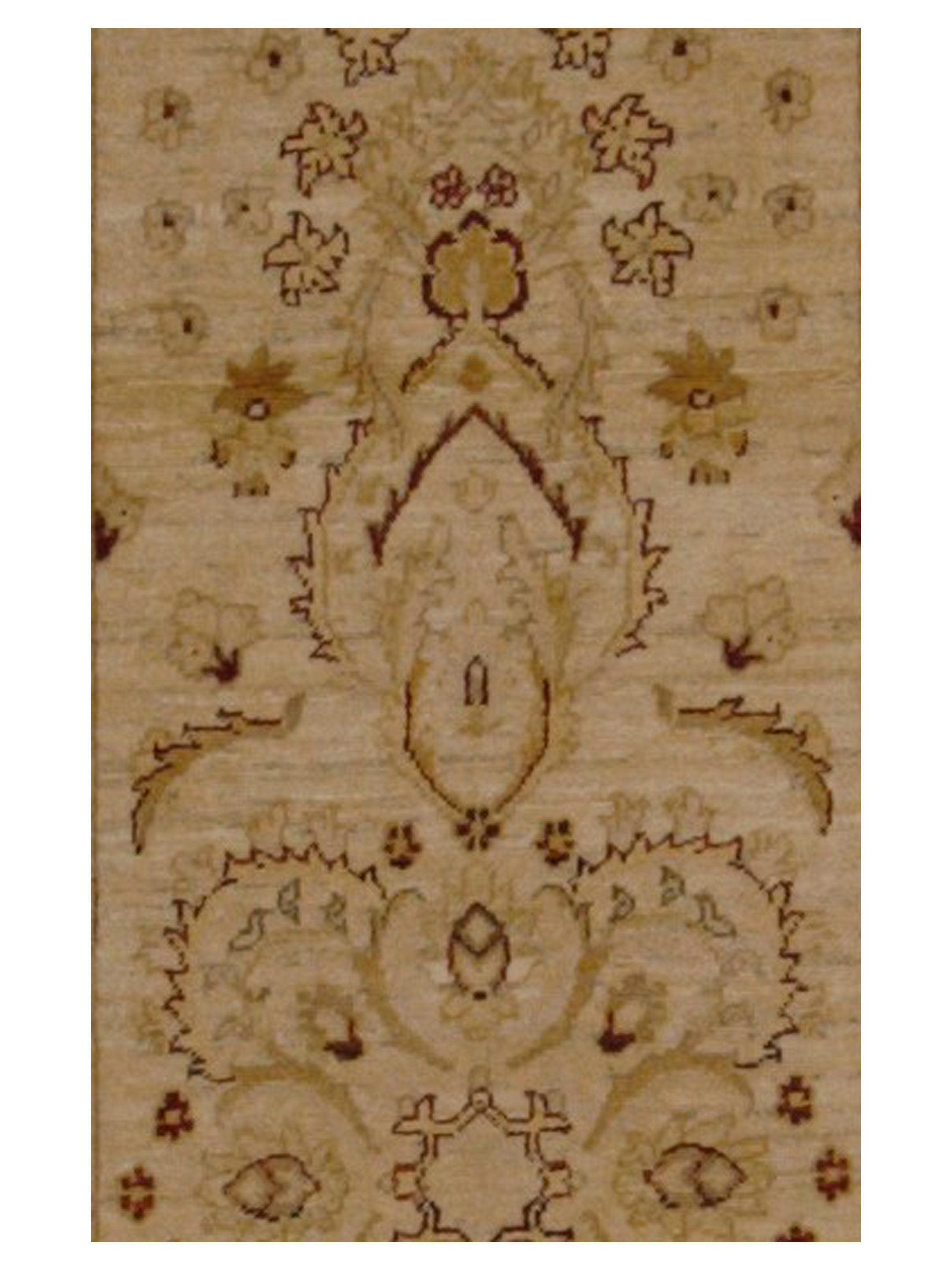 Ziegler Hand Knotted Ivory 3x10 - Image 4 of 5