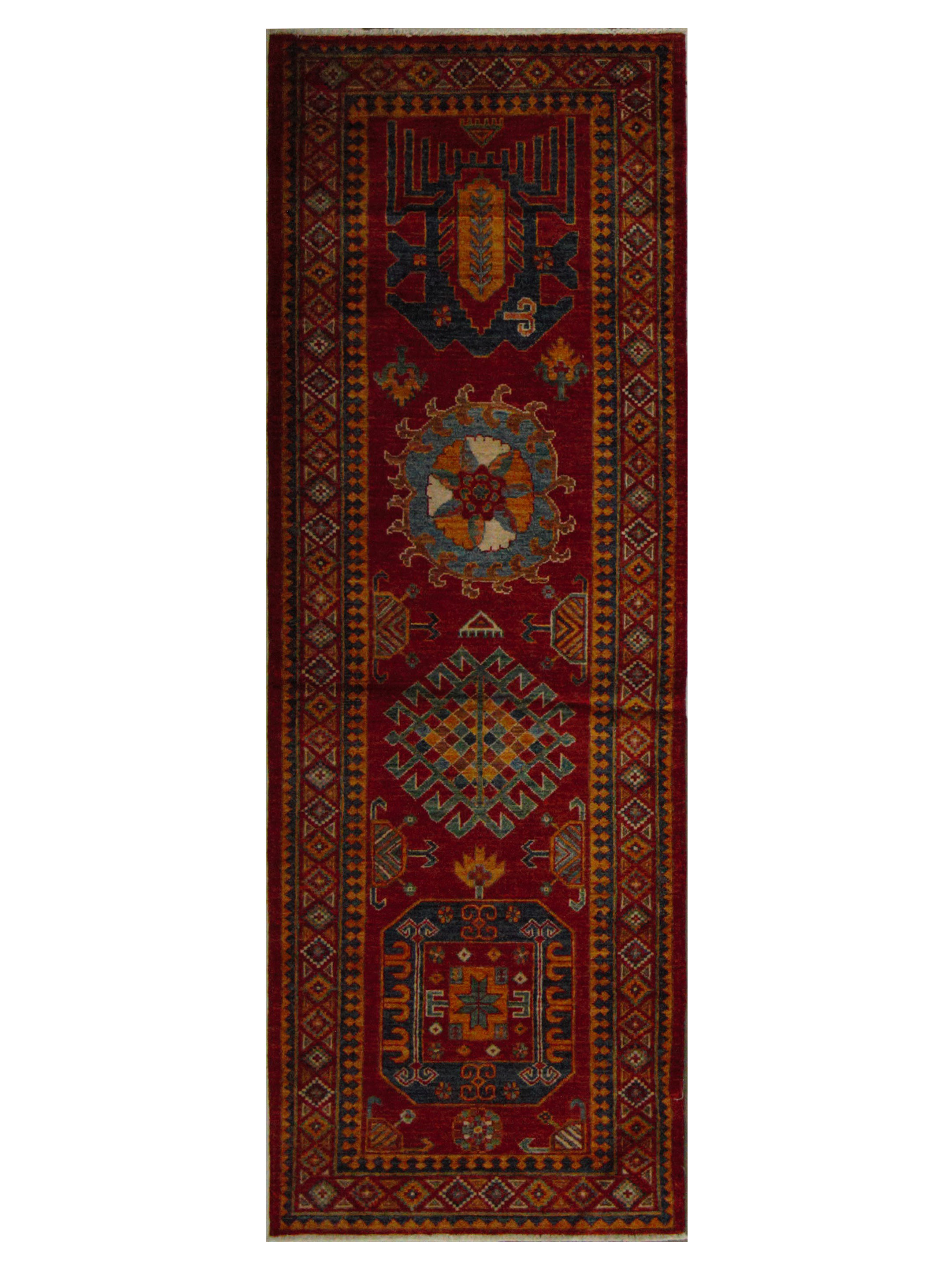 Humna Hand Knotted Red 3x8