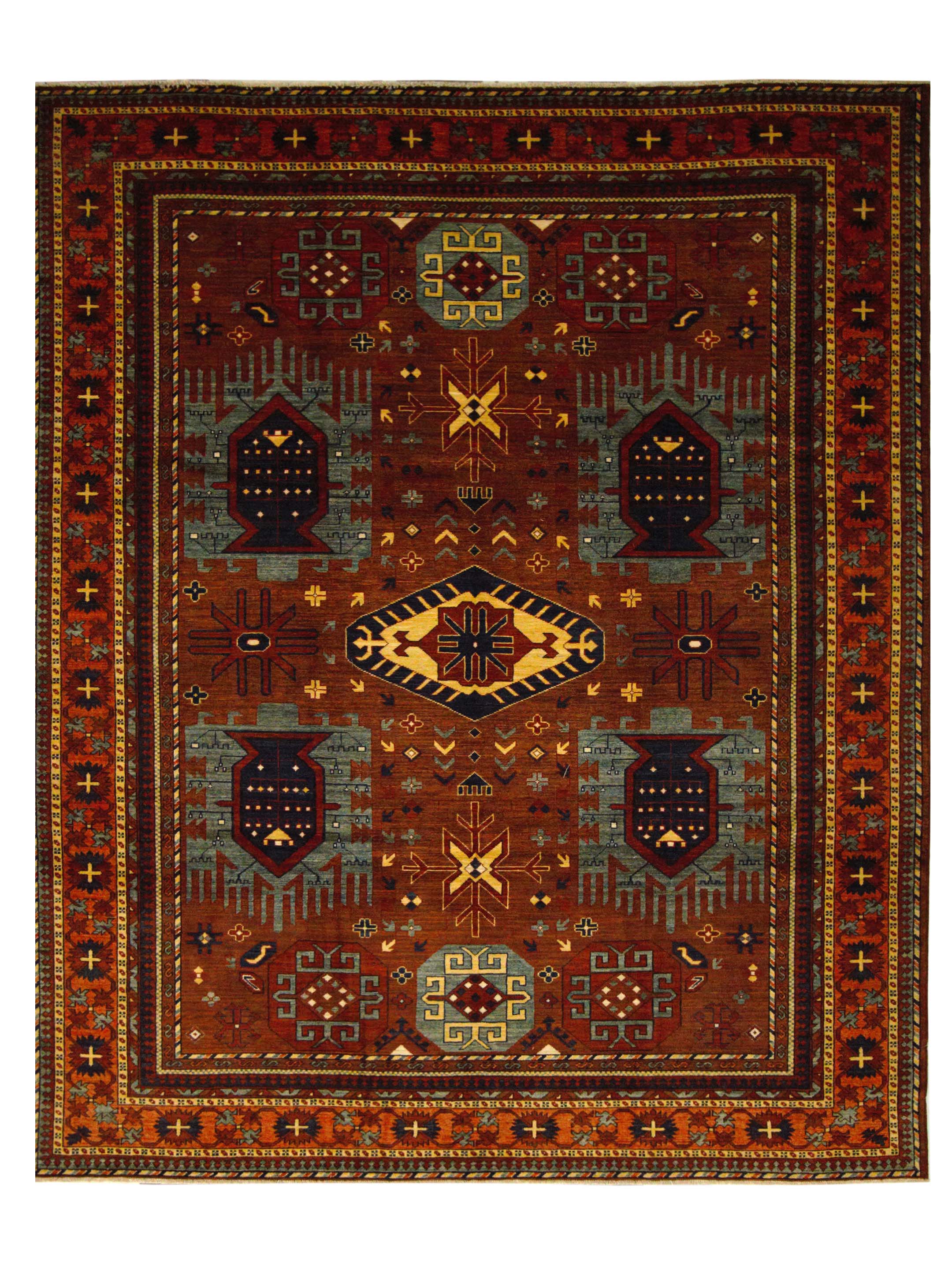 Humna Hand Knotted Red 9x10