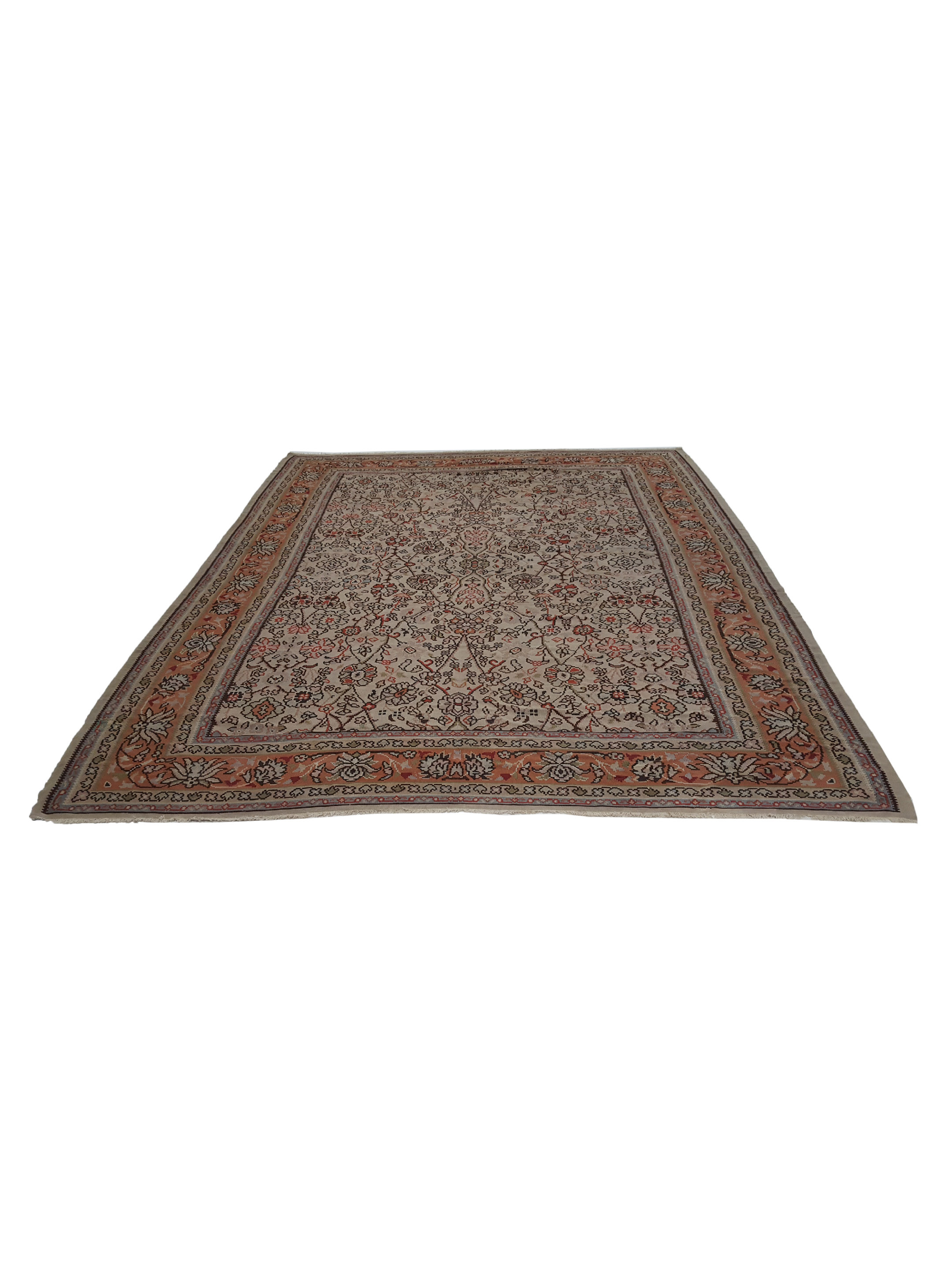 Antique Bessarabian Kilim Coral 10x13 - Image 2 of 6