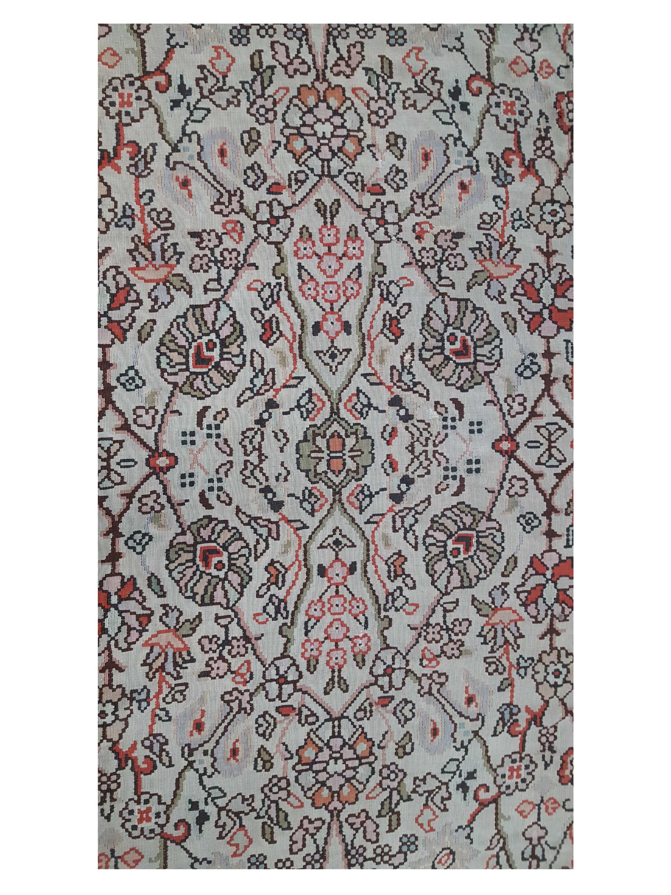 Antique Bessarabian Kilim Coral 10x13 - Image 5 of 6
