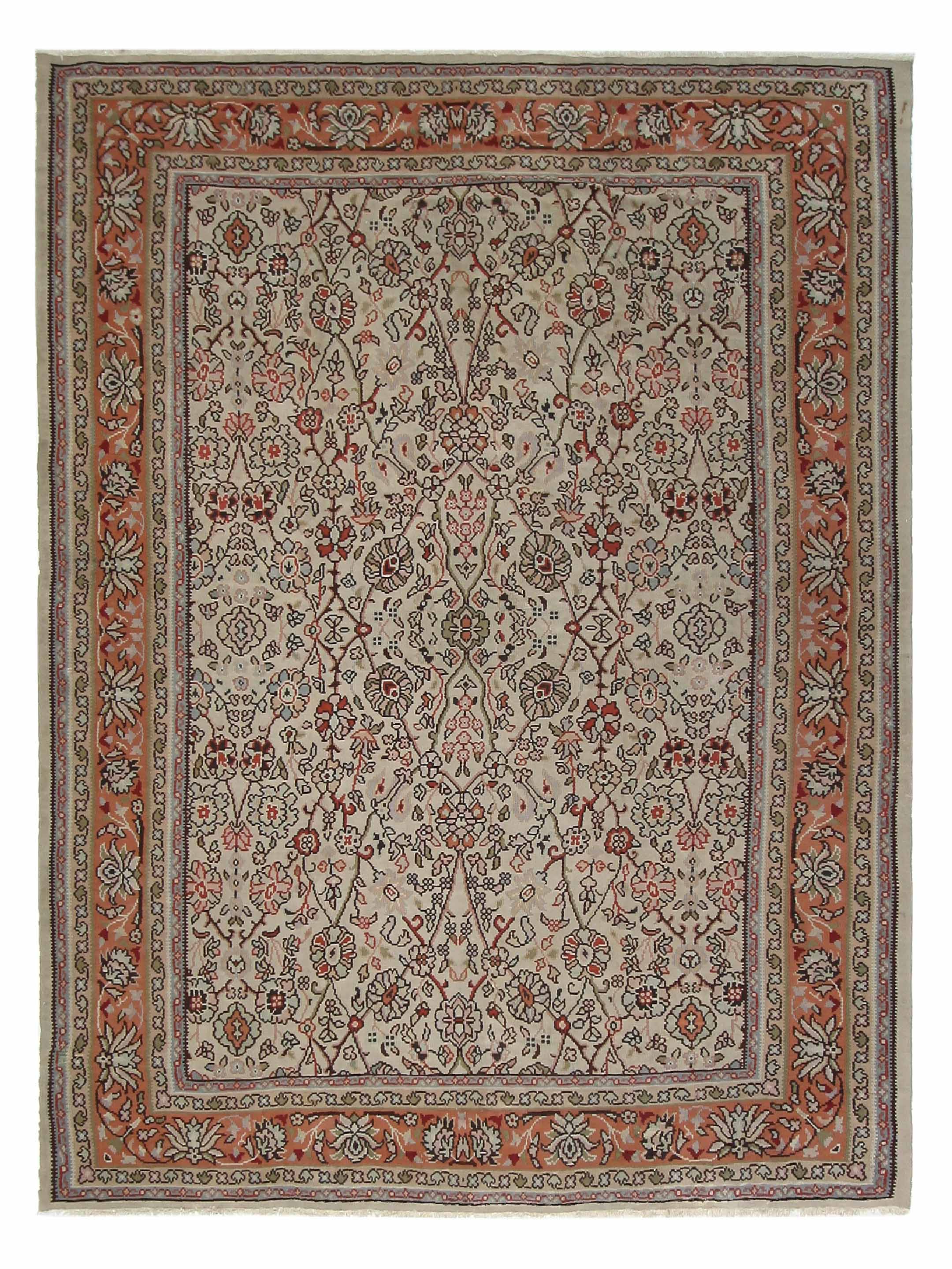 Antique Bessarabian Kilim Coral 10x13