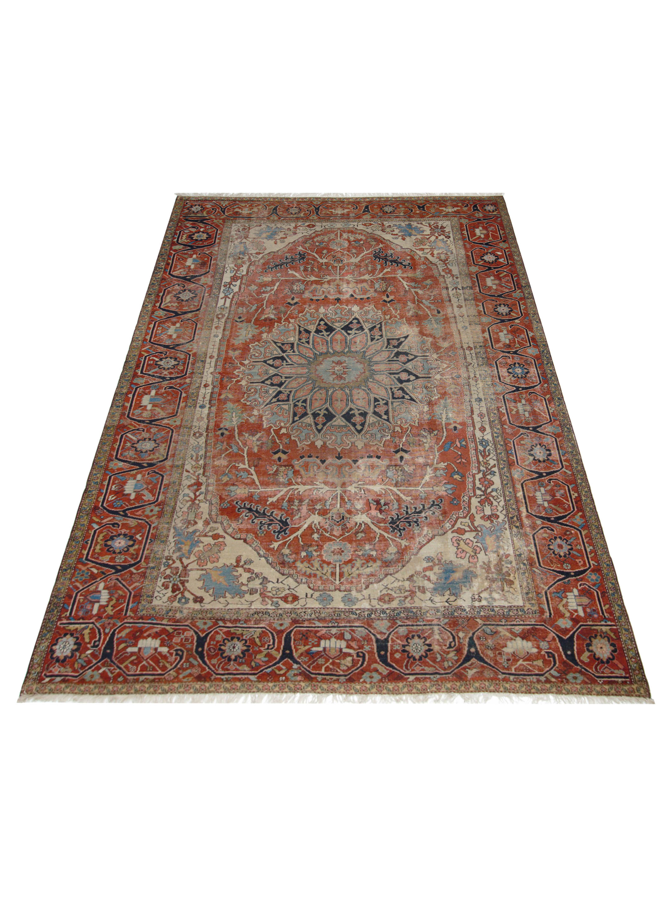 Antique Serapi Beige 10x13 - Image 2 of 5