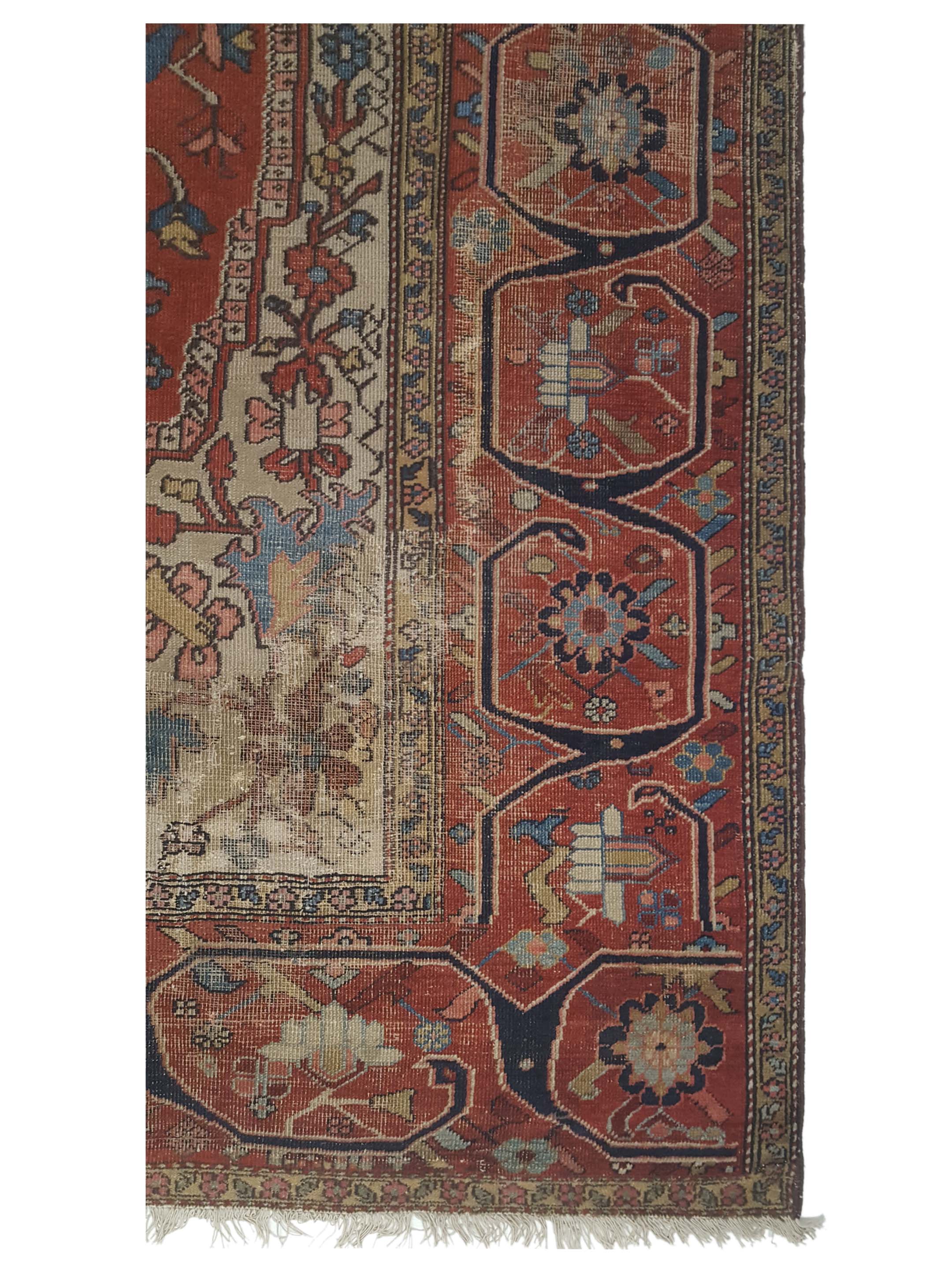 Antique Serapi Beige 10x13 - Image 4 of 5