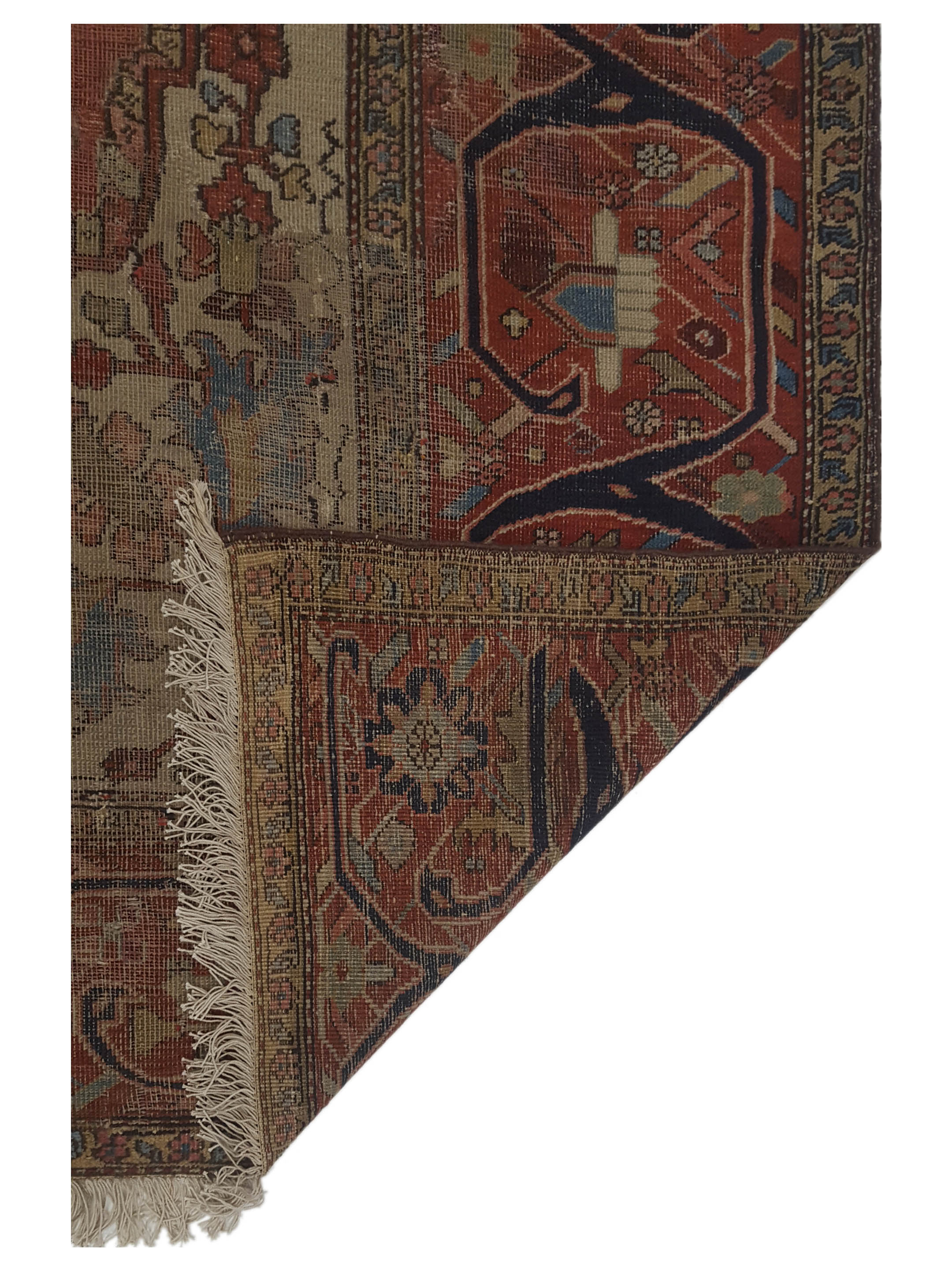 Antique Serapi Beige 10x13 - Image 5 of 5