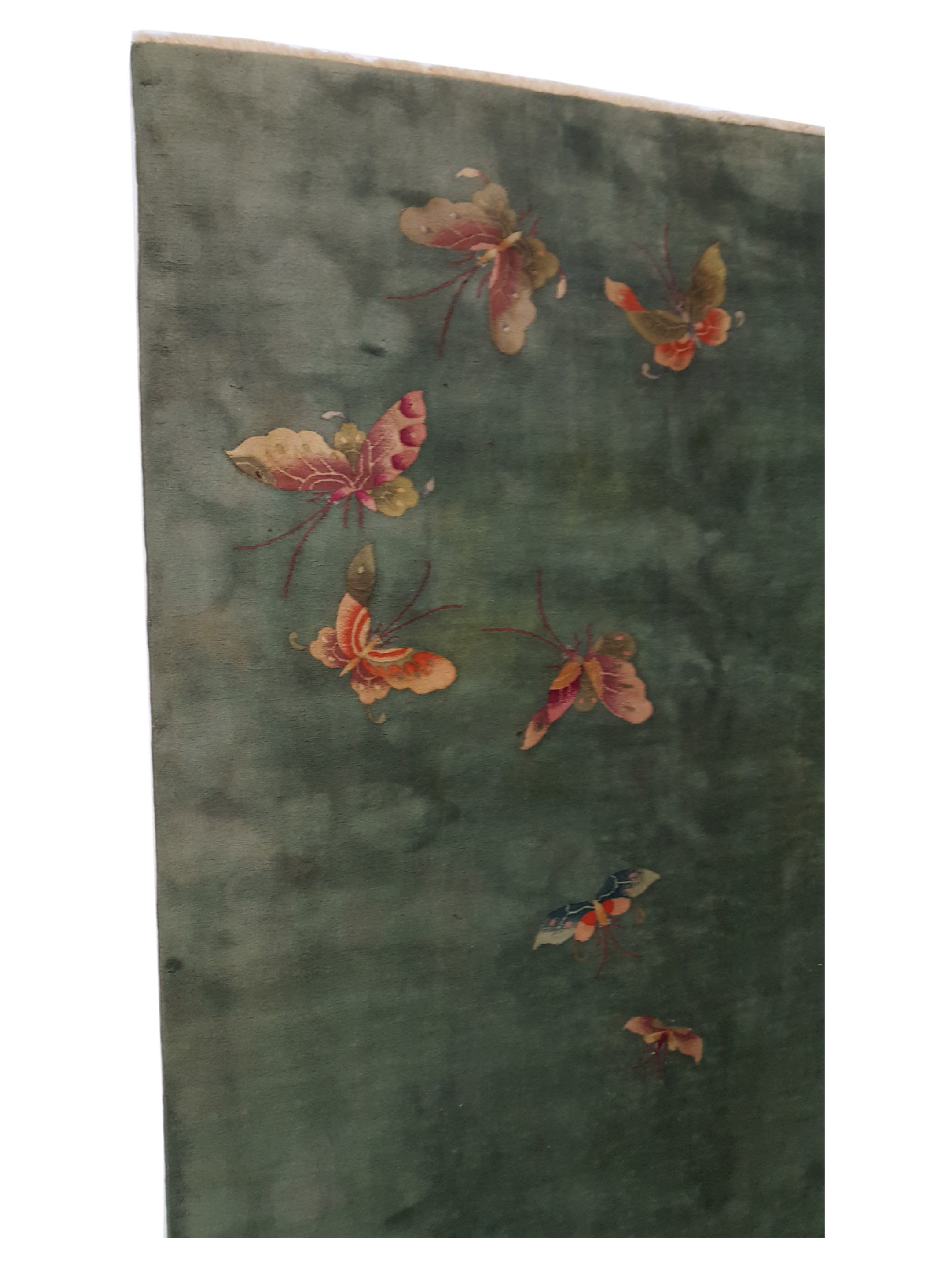 Art Deco Hand Knotted Green 10x17 - Image 5 of 8