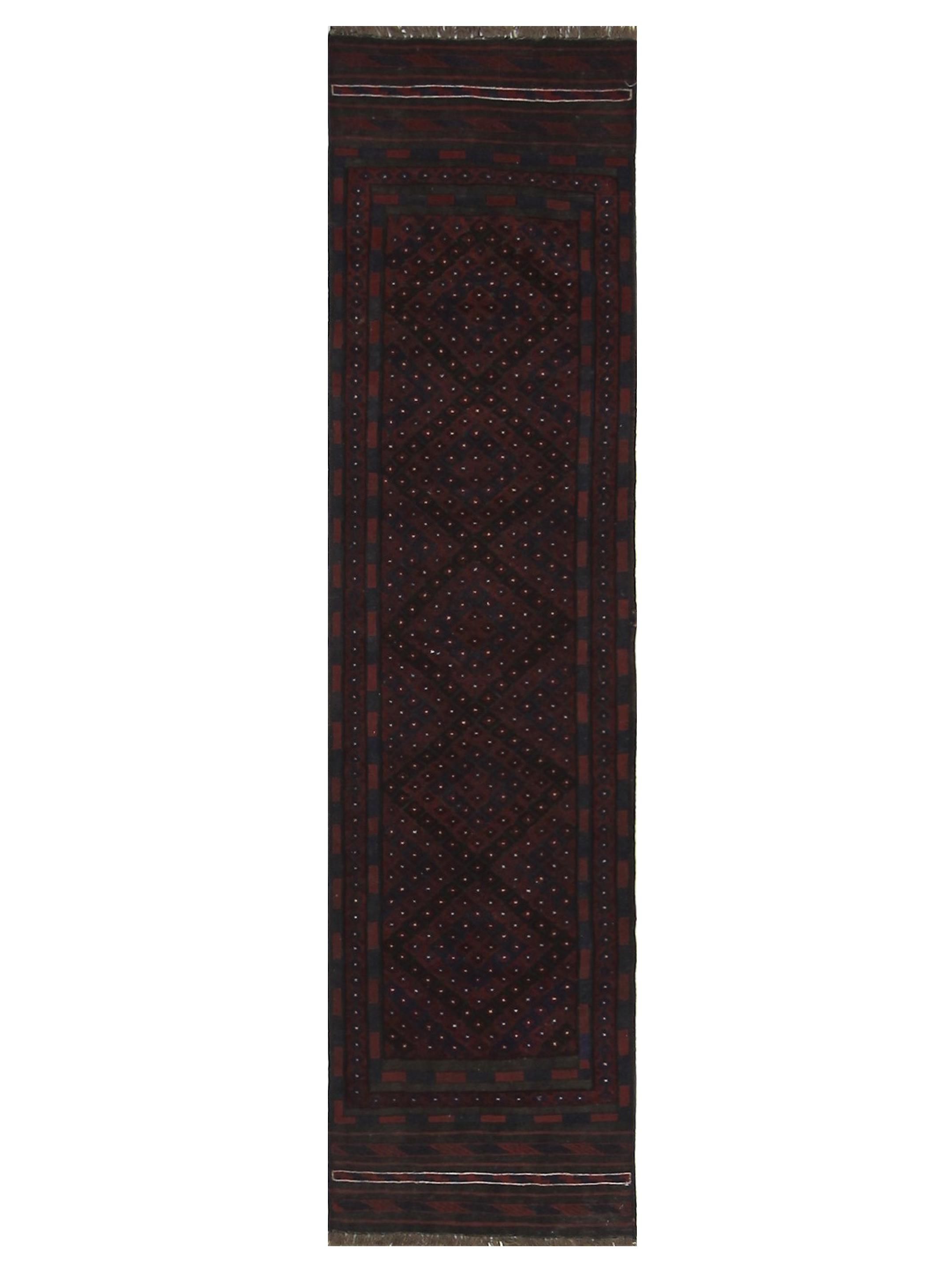 Summak Hand Knotted Red 2.6x8
