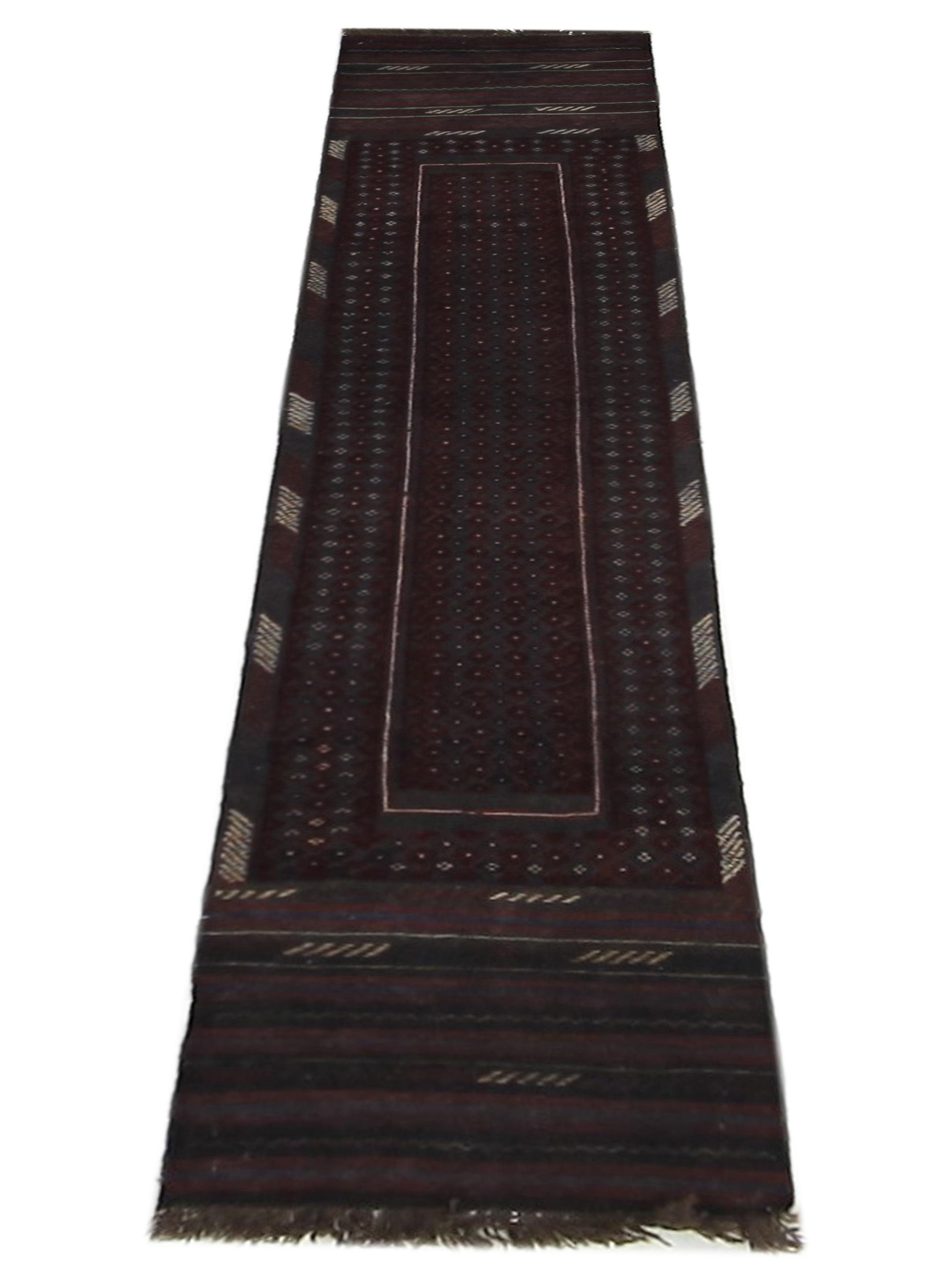 Summak Hand Knotted Dk.Red 2.6x8 - Image 2 of 5