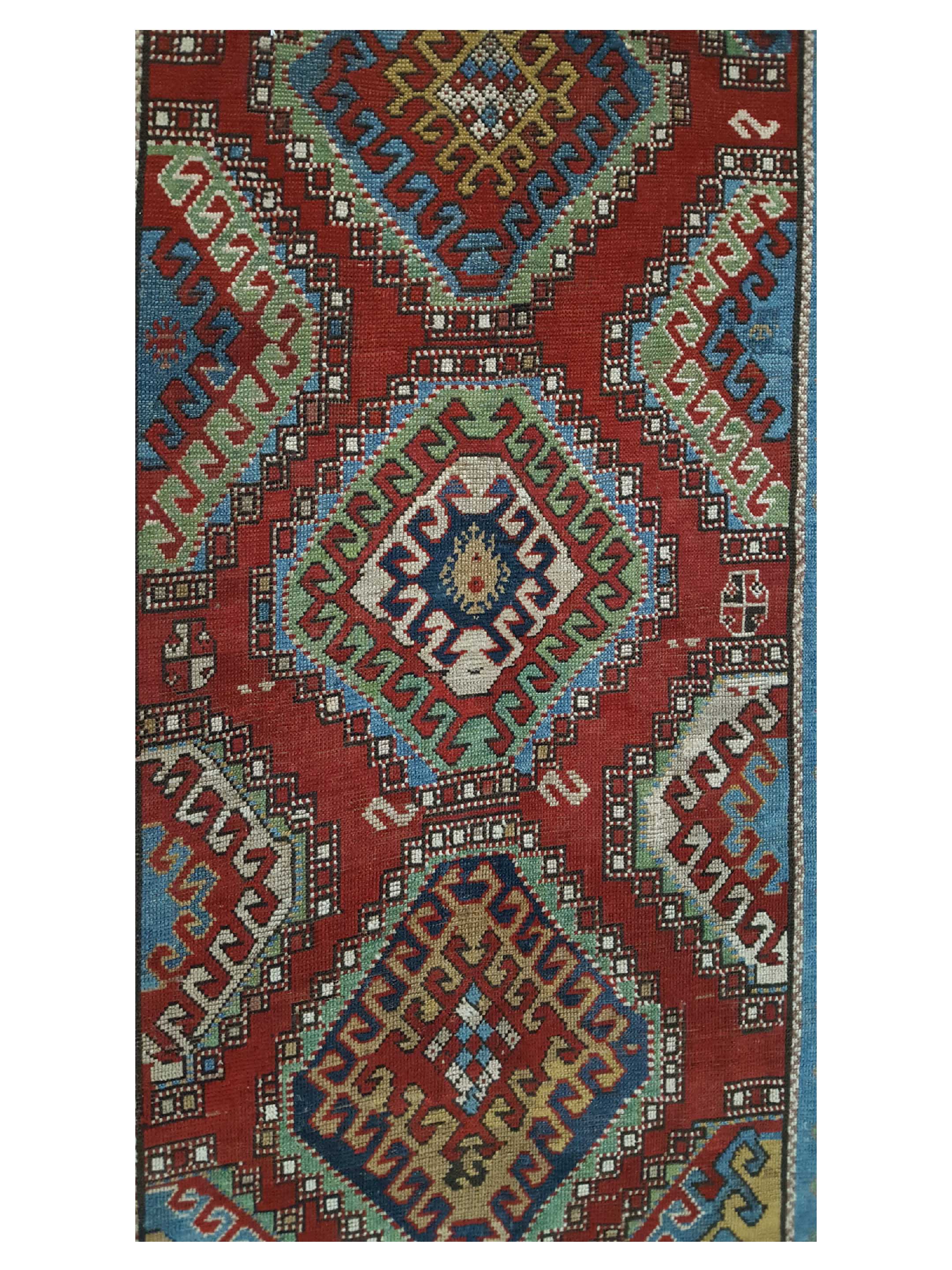 Antique Kazak Rust 5x10 - Image 5 of 6