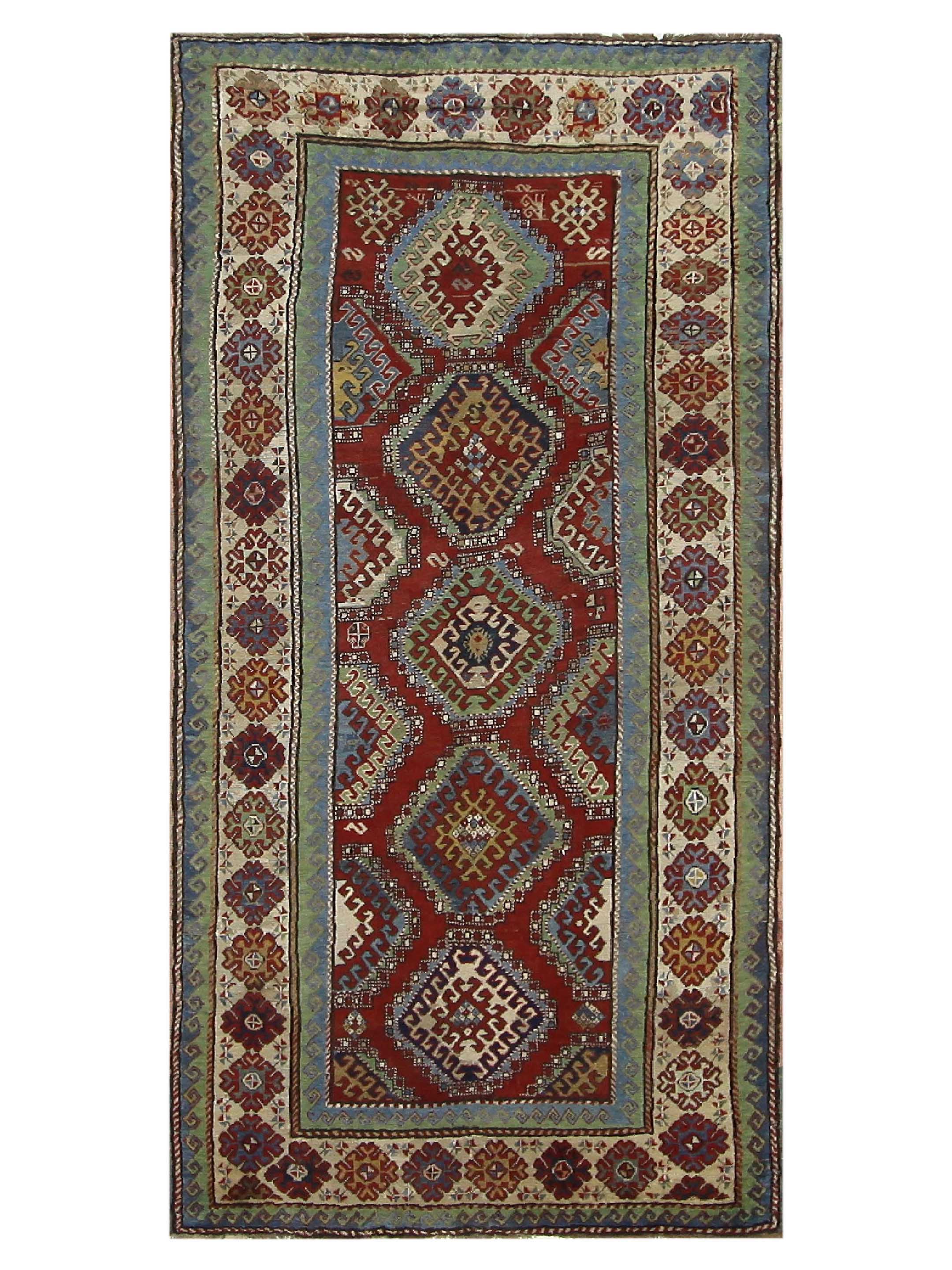 Antique Kazak Rust 5x10