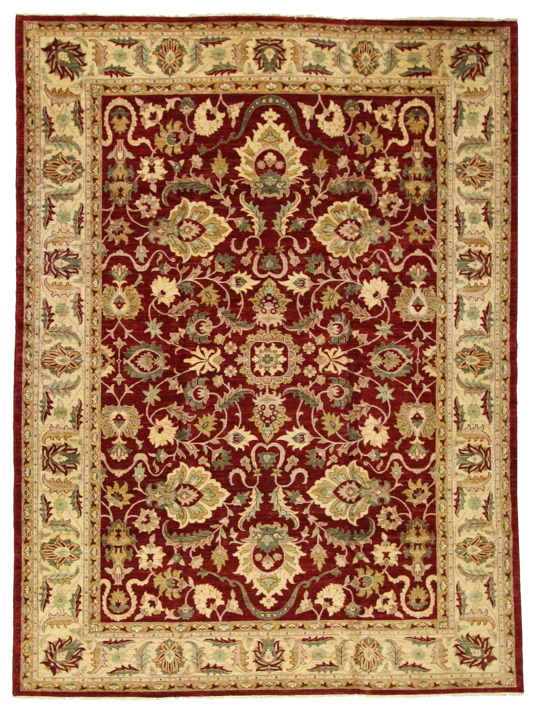 Ziegler Hand Knotted Red 11x16