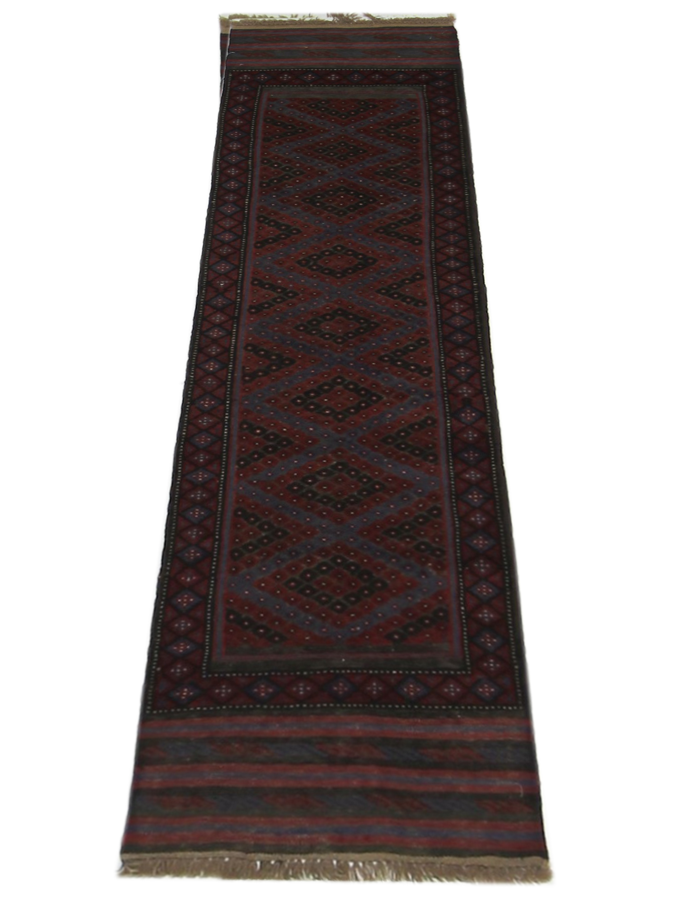 Balouchi Hand Knotted Red 2.6x9 - Image 2 of 7