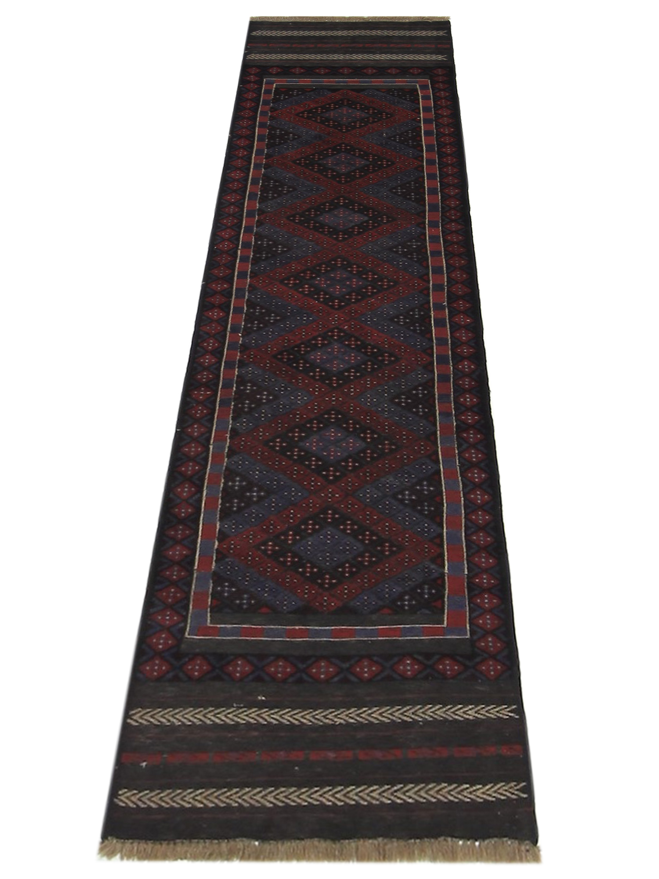 Balouchi Hand Knotted Red 2.6x9 - Image 2 of 7