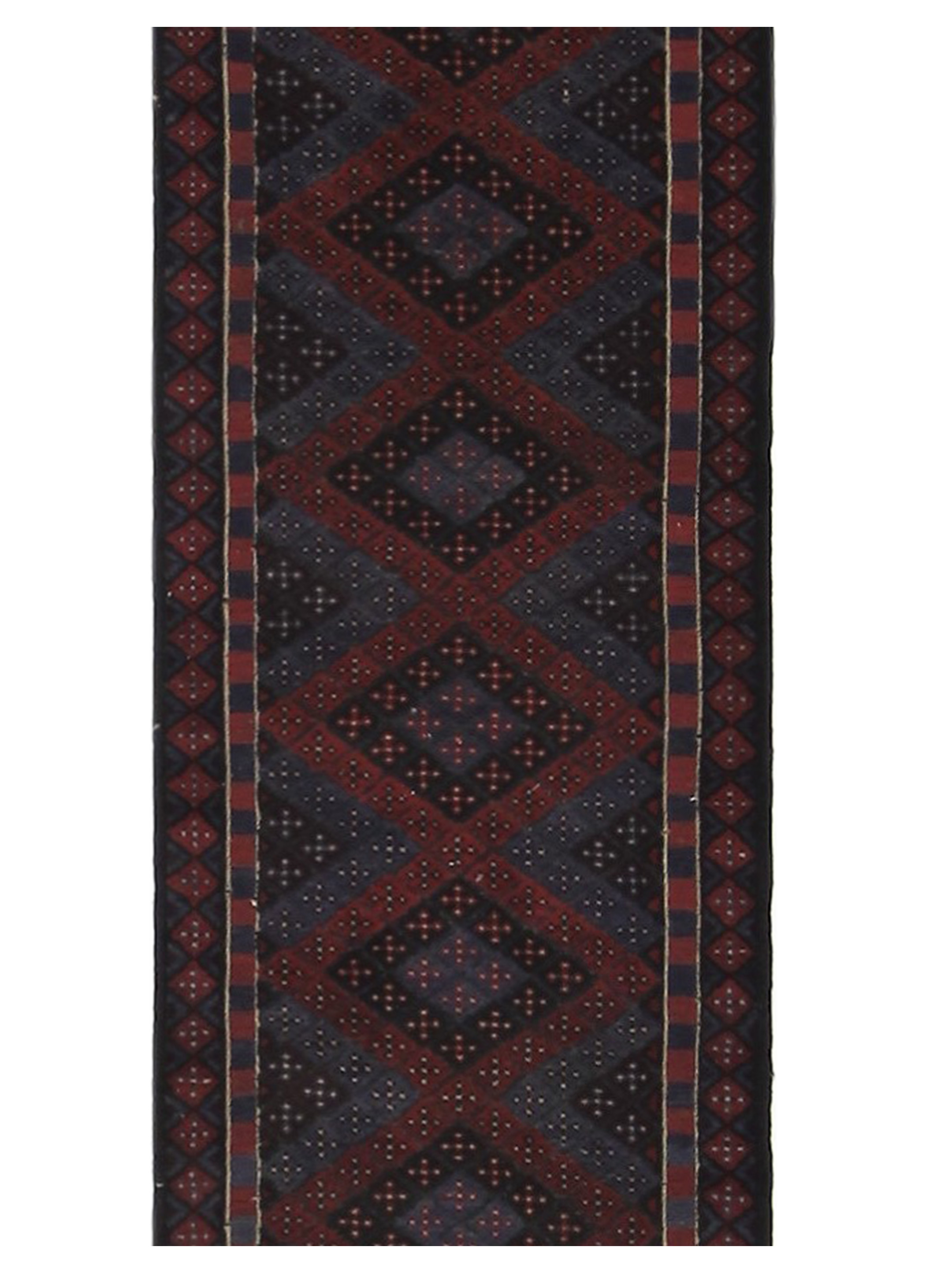 Balouchi Hand Knotted Red 2.6x9 - Image 5 of 7
