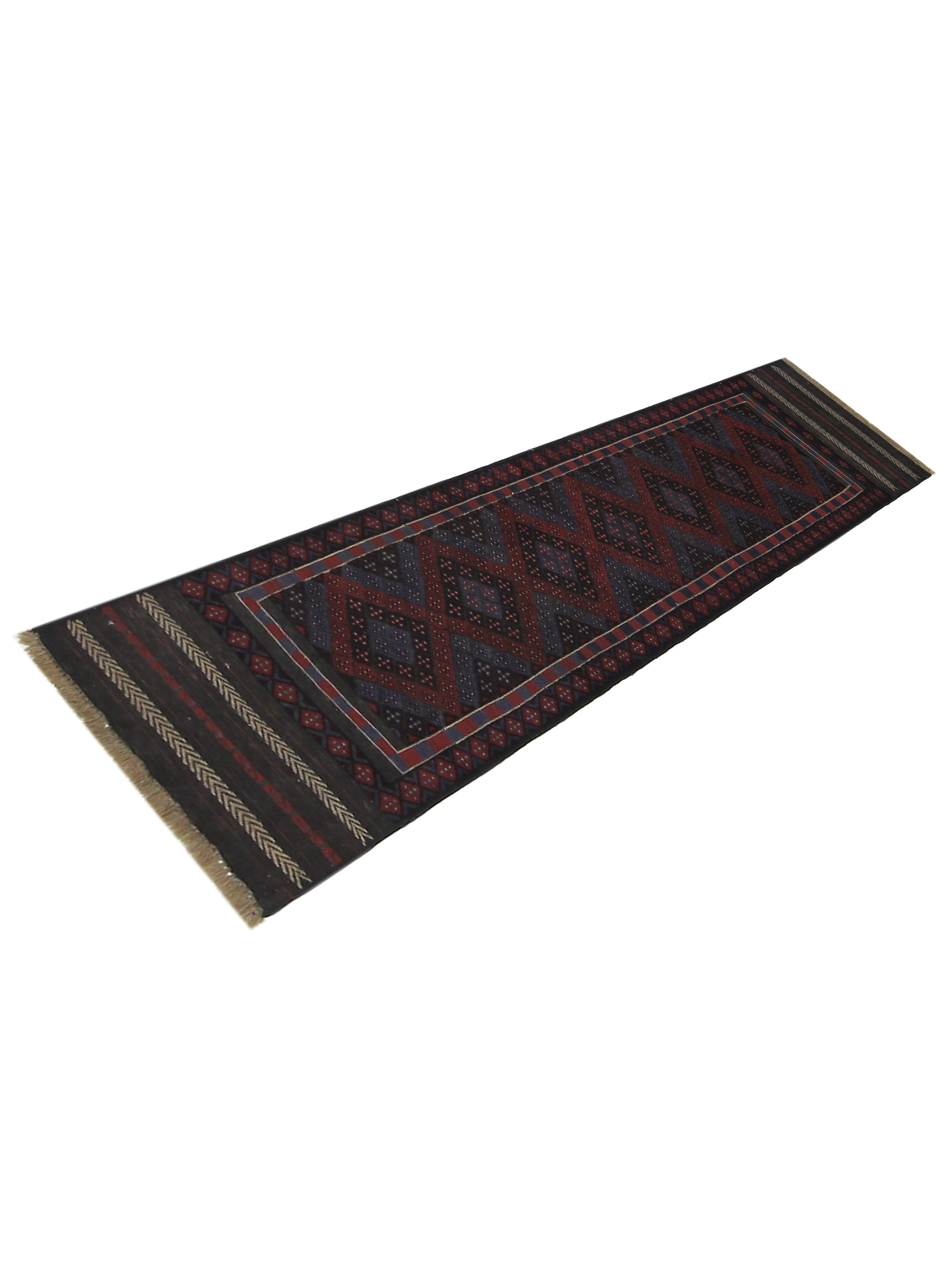 Balouchi Hand Knotted Red 2.6x9 - Image 6 of 7