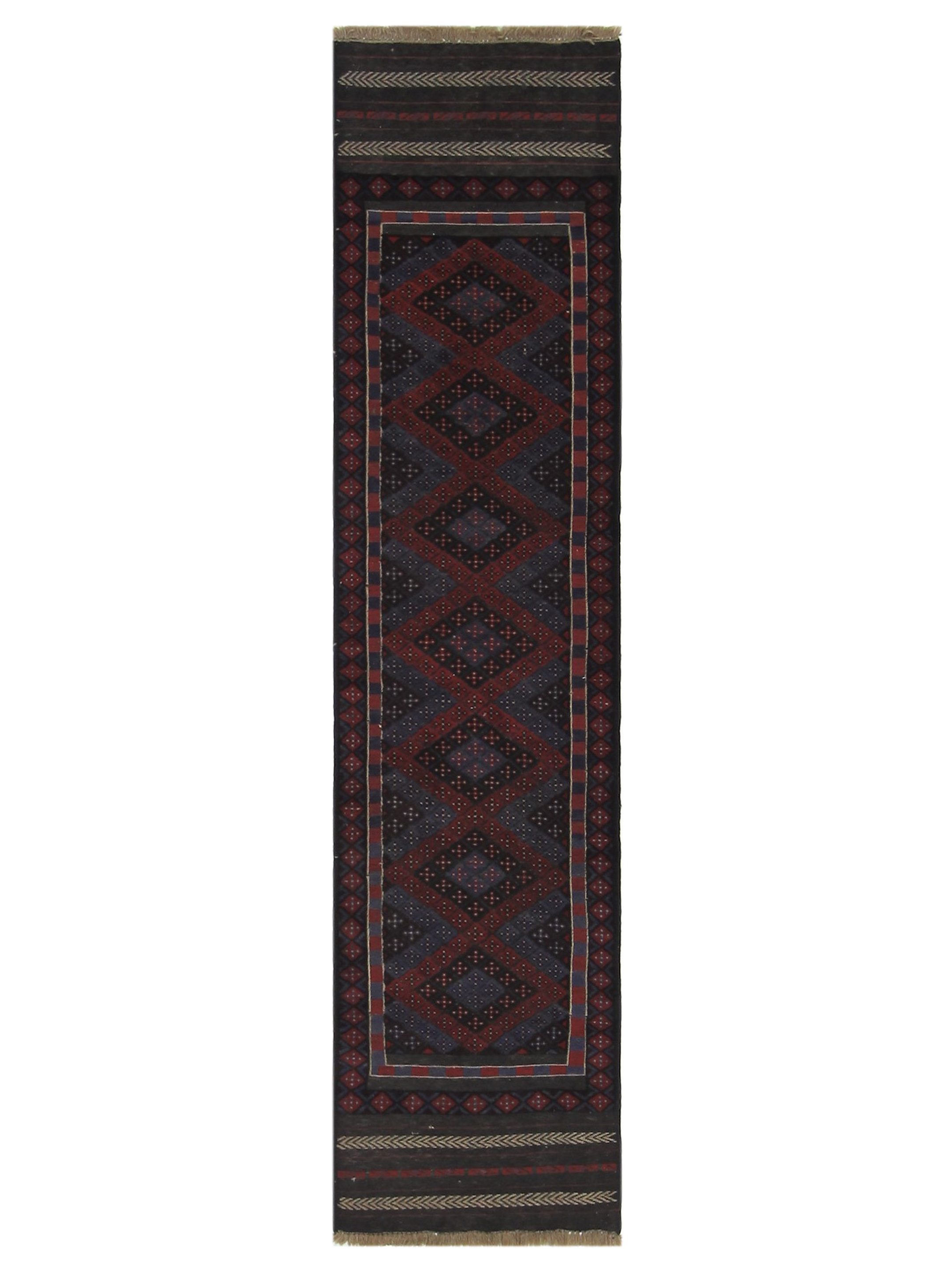 Balouchi Hand Knotted Red 2.6x9