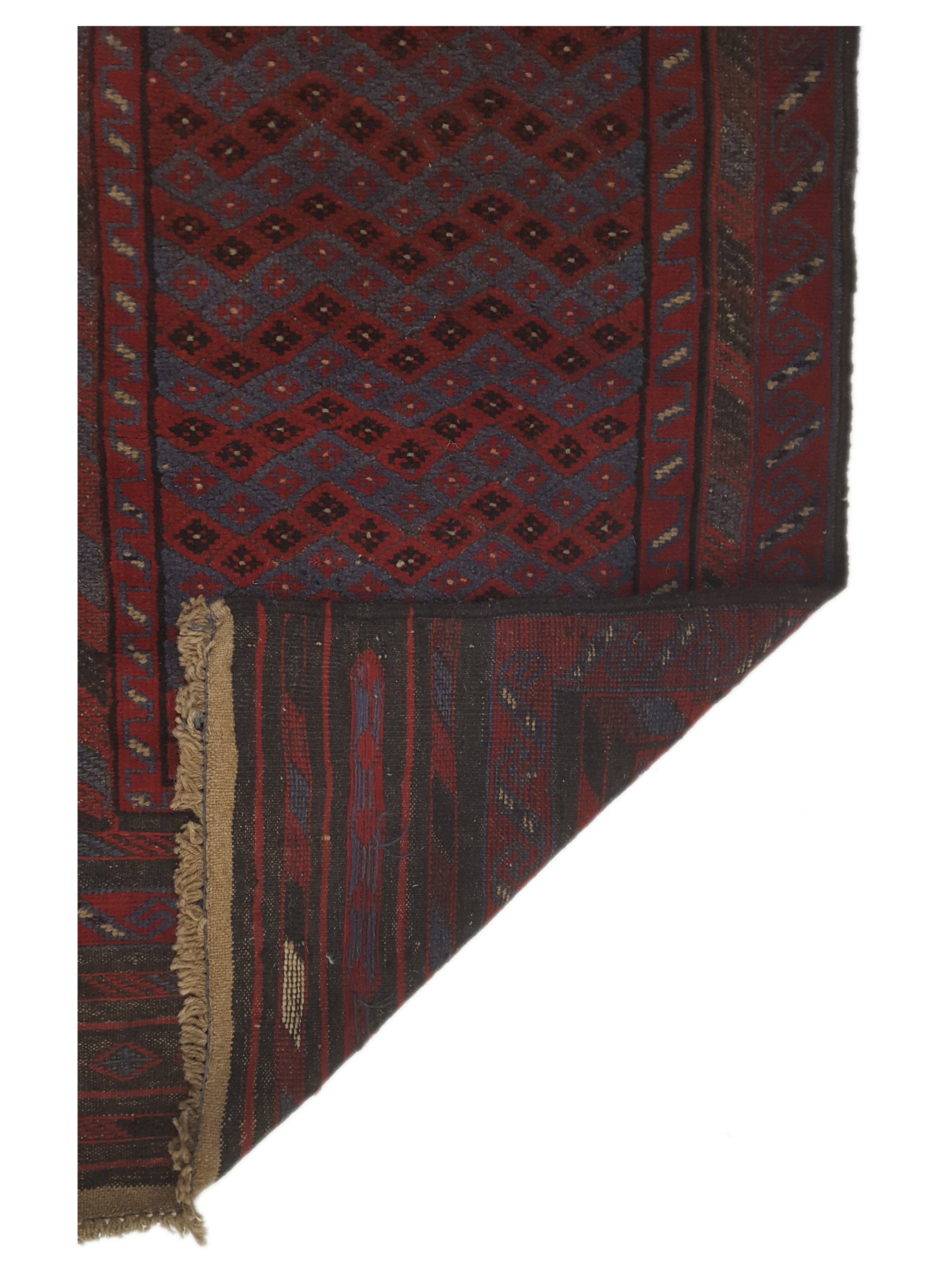 Balouchi Hand Knotted Red 2.6x9 - Image 3 of 7