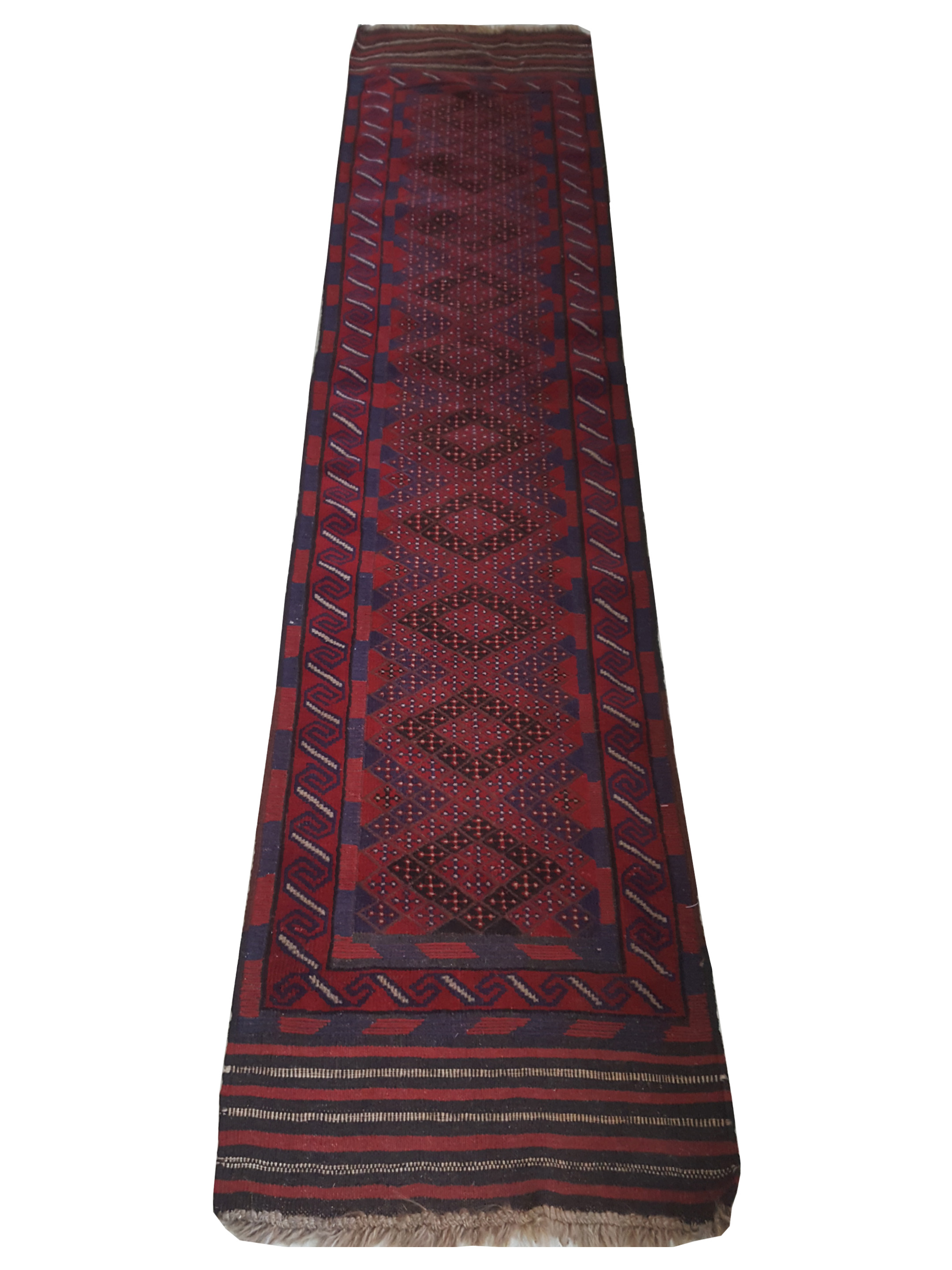 Balouchi Hand Knotted Red 2.6x9 - Image 2 of 5