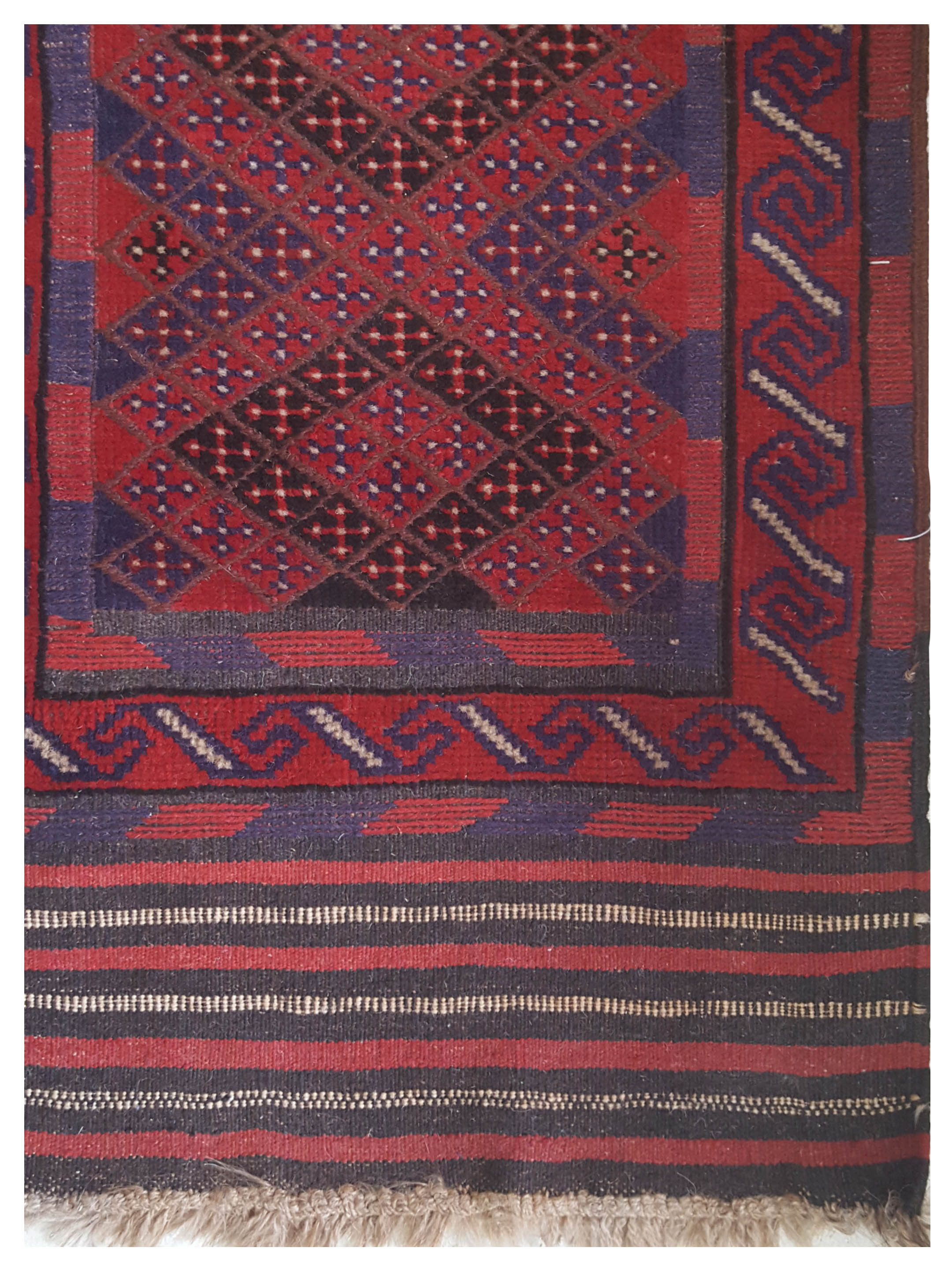 Balouchi Hand Knotted Red 2.6x9 - Image 4 of 5