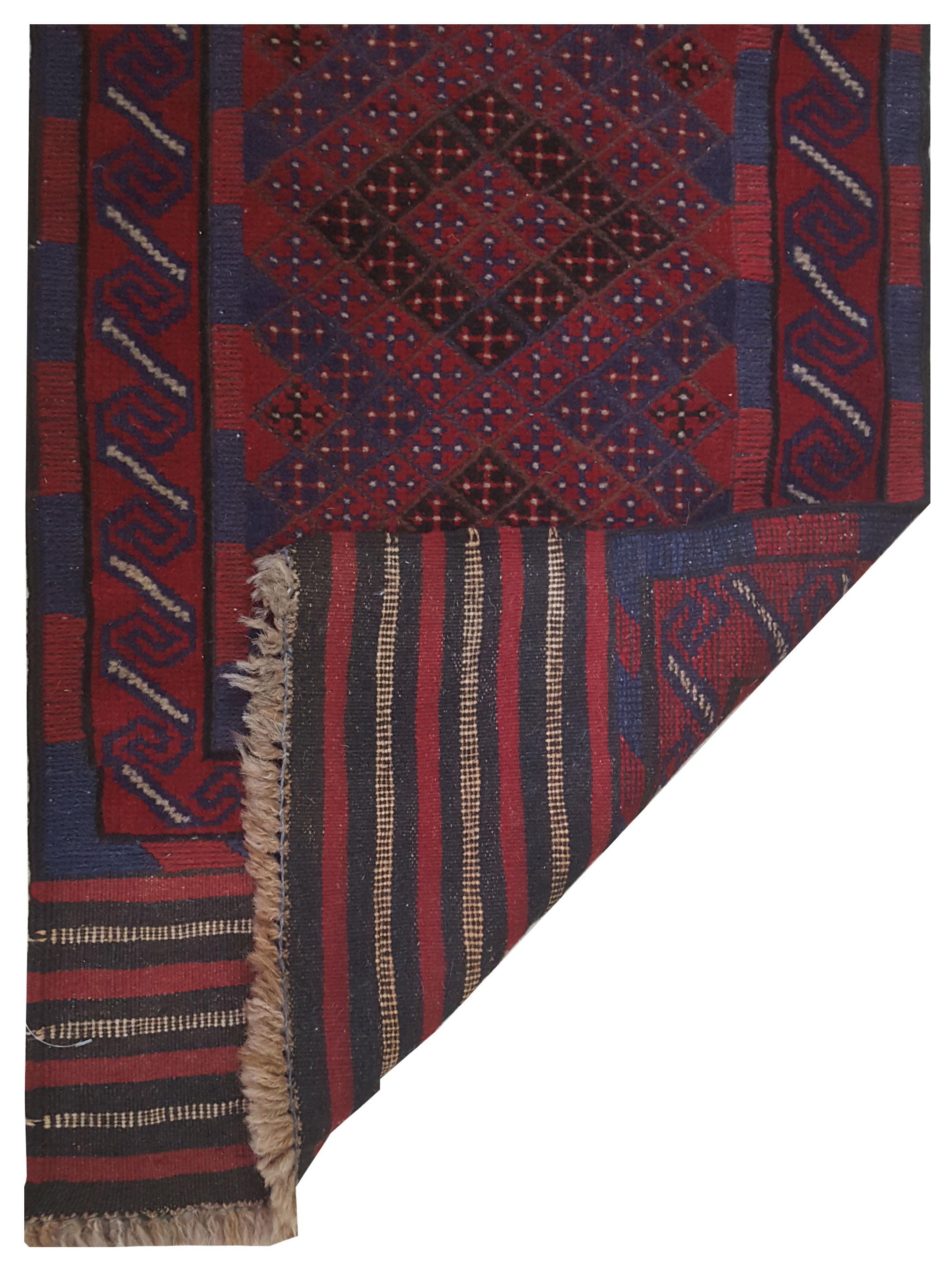Balouchi Hand Knotted Red 2.6x9 - Image 5 of 5