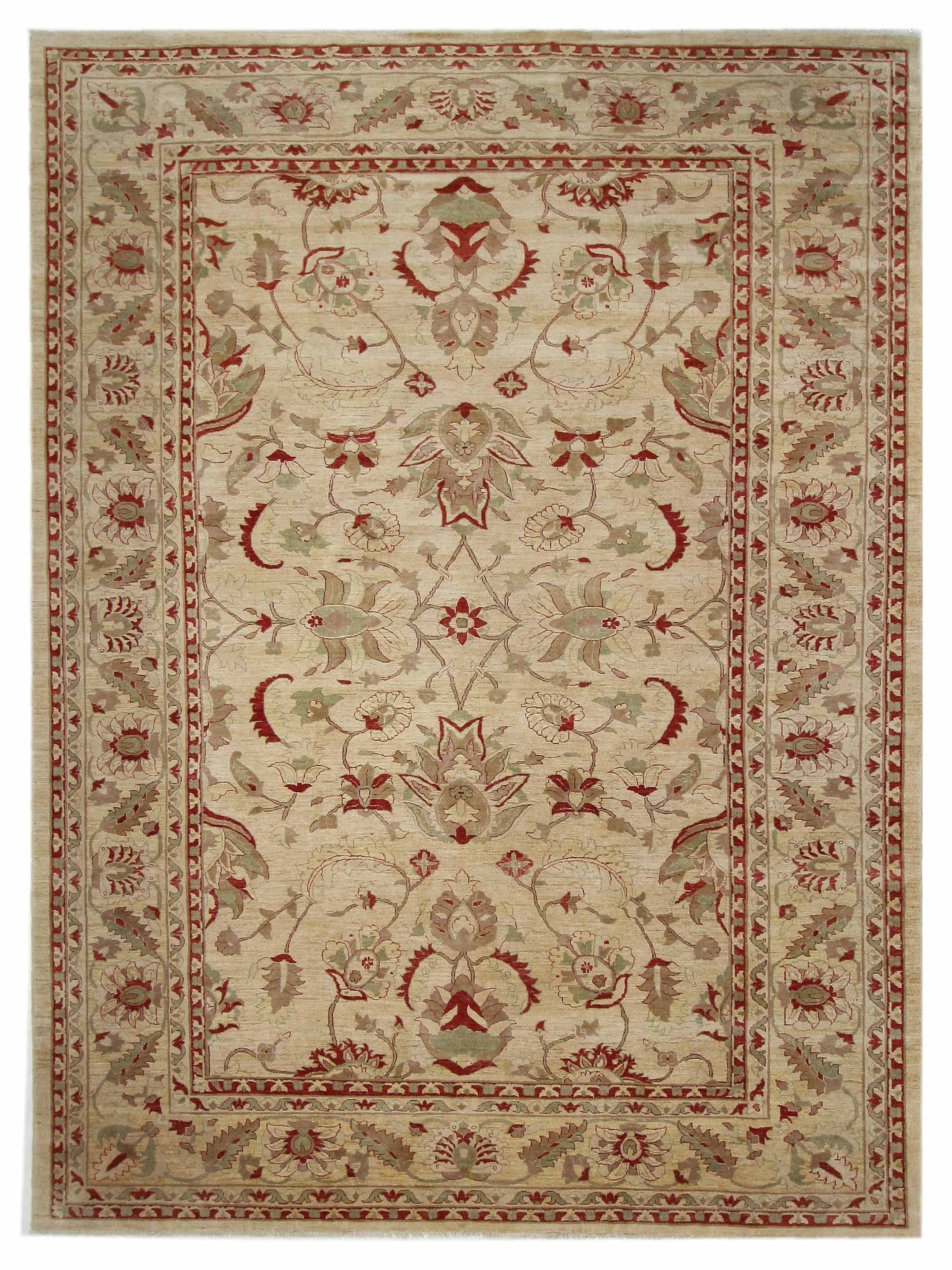 Ziegler Hand Knotted Ivory 12x17