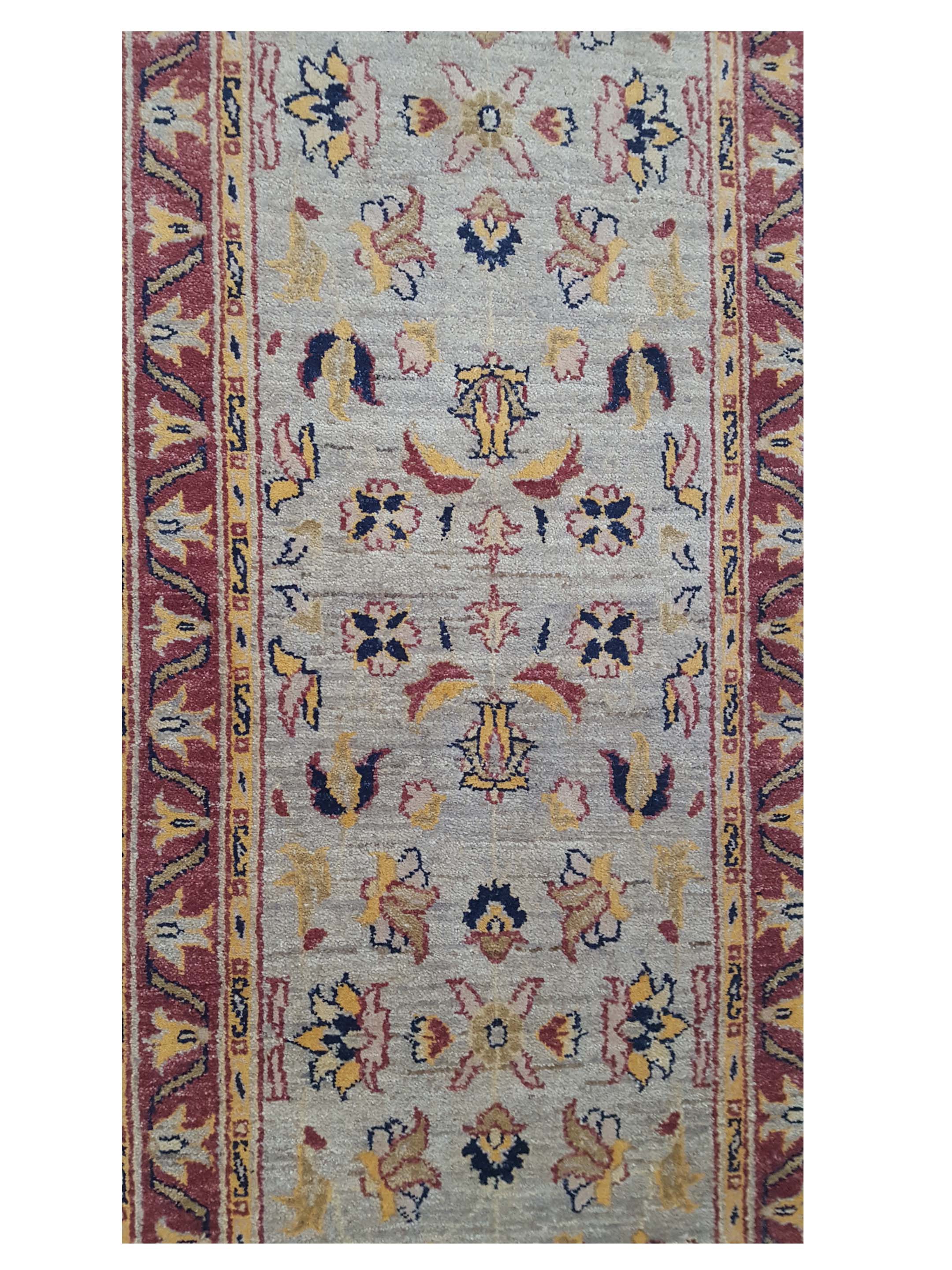 Ziegler Hand Knotted Bone 3x12 - Image 5 of 6