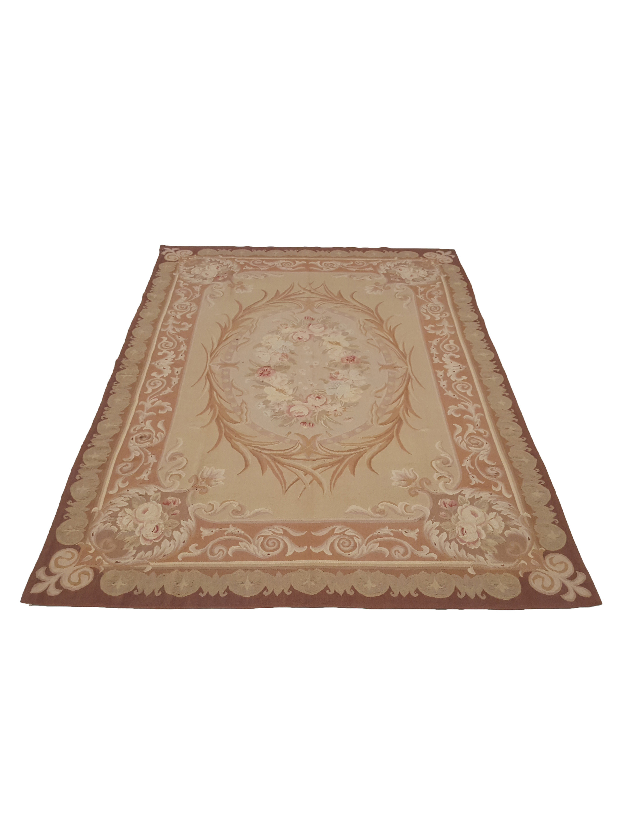 Aubusson Hand Knotted Lt.Brown 6x9 - Image 2 of 6