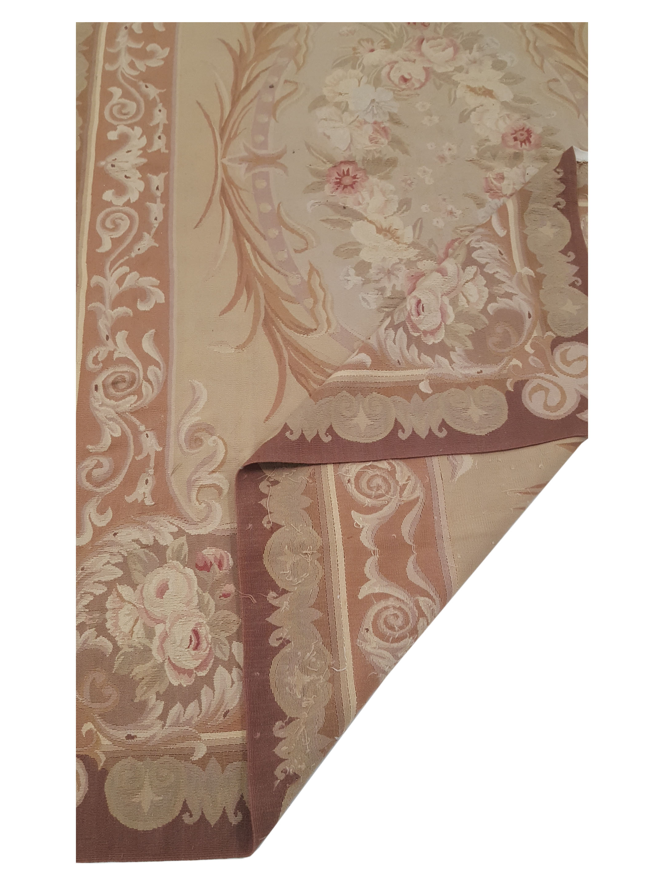 Aubusson Hand Knotted Lt.Brown 6x9 - Image 3 of 6