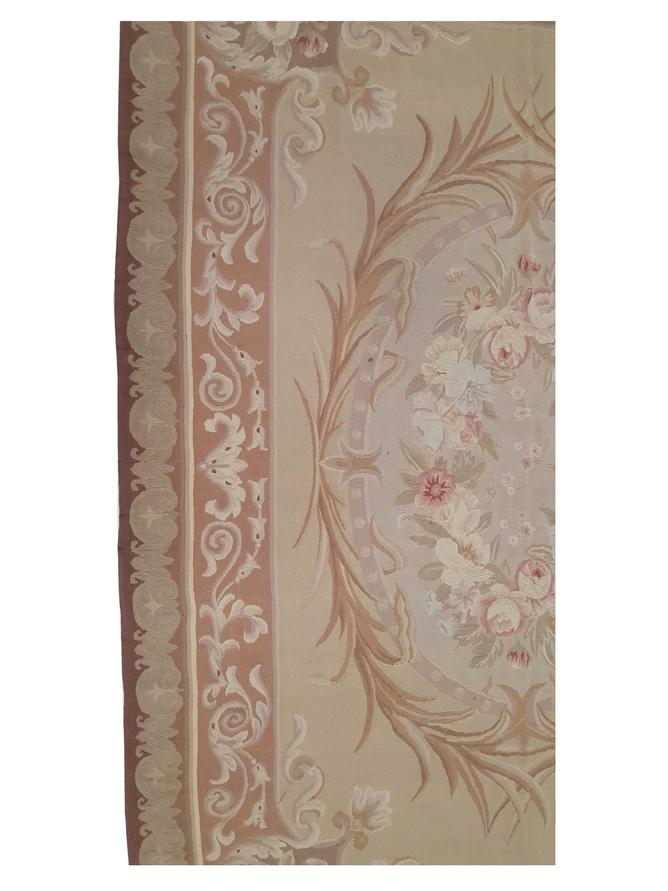 Aubusson Hand Knotted Lt.Brown 6x9 - Image 5 of 6