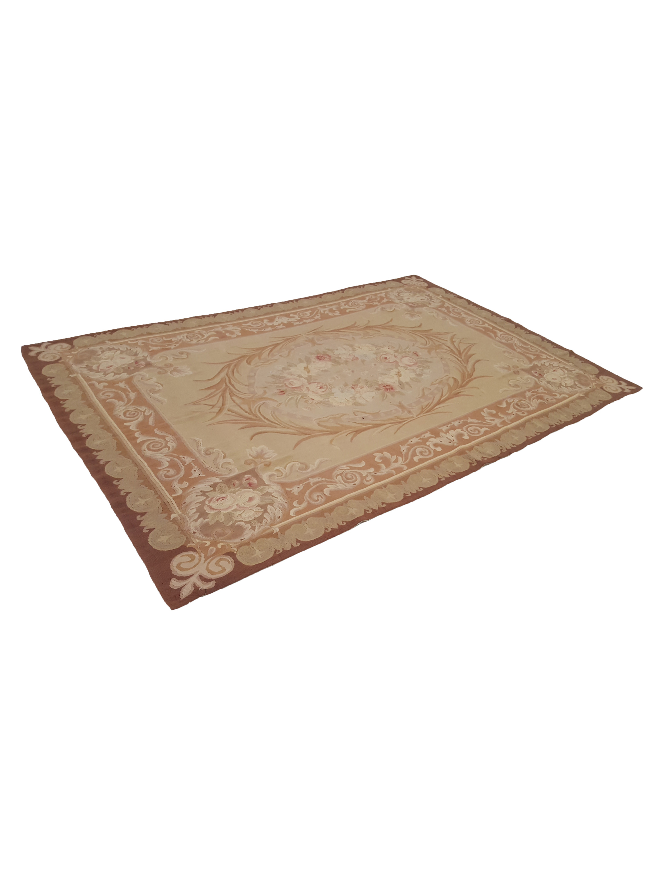 Aubusson Hand Knotted Lt.Brown 6x9 - Image 6 of 6