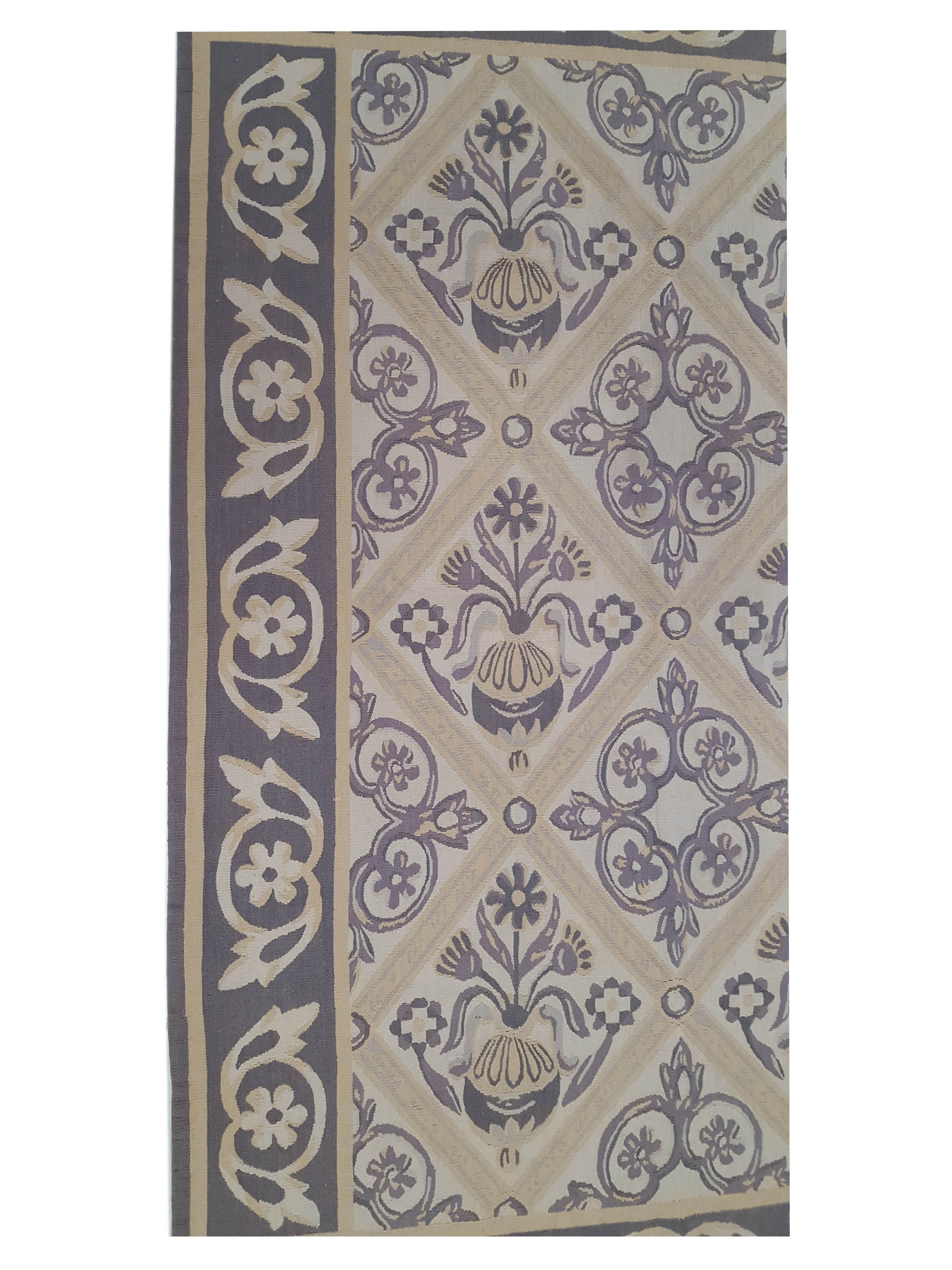 Aubusson Hand Knotted Beige 4x6 - Image 5 of 6