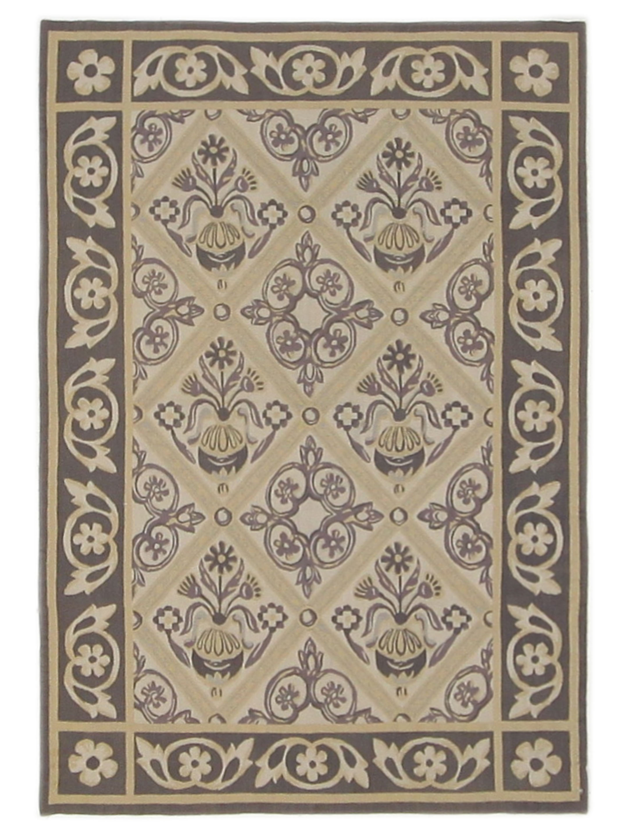 Aubusson Hand Knotted Beige 4x6