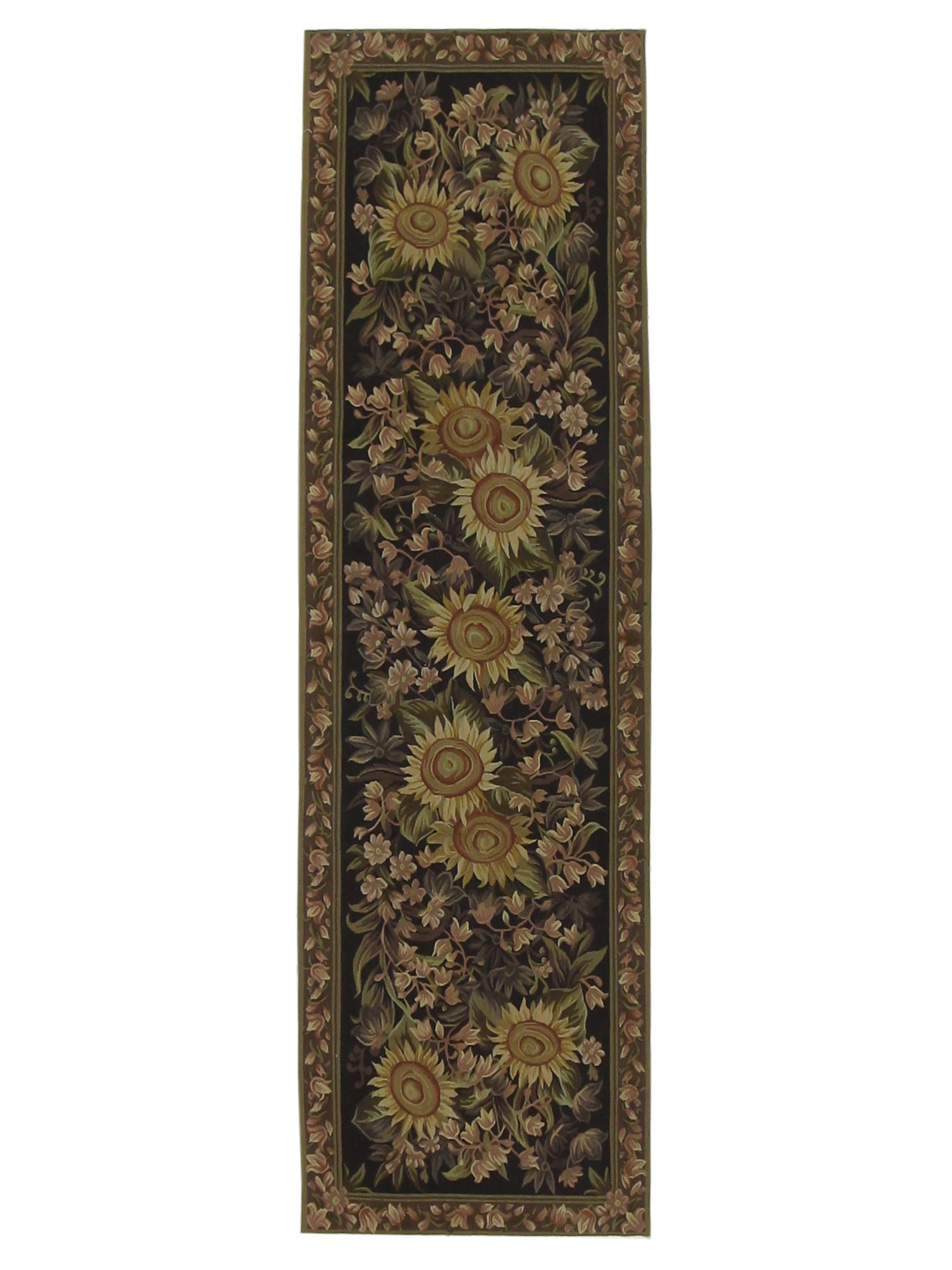 Aubusson Hand Knotted Charcoal 3x10