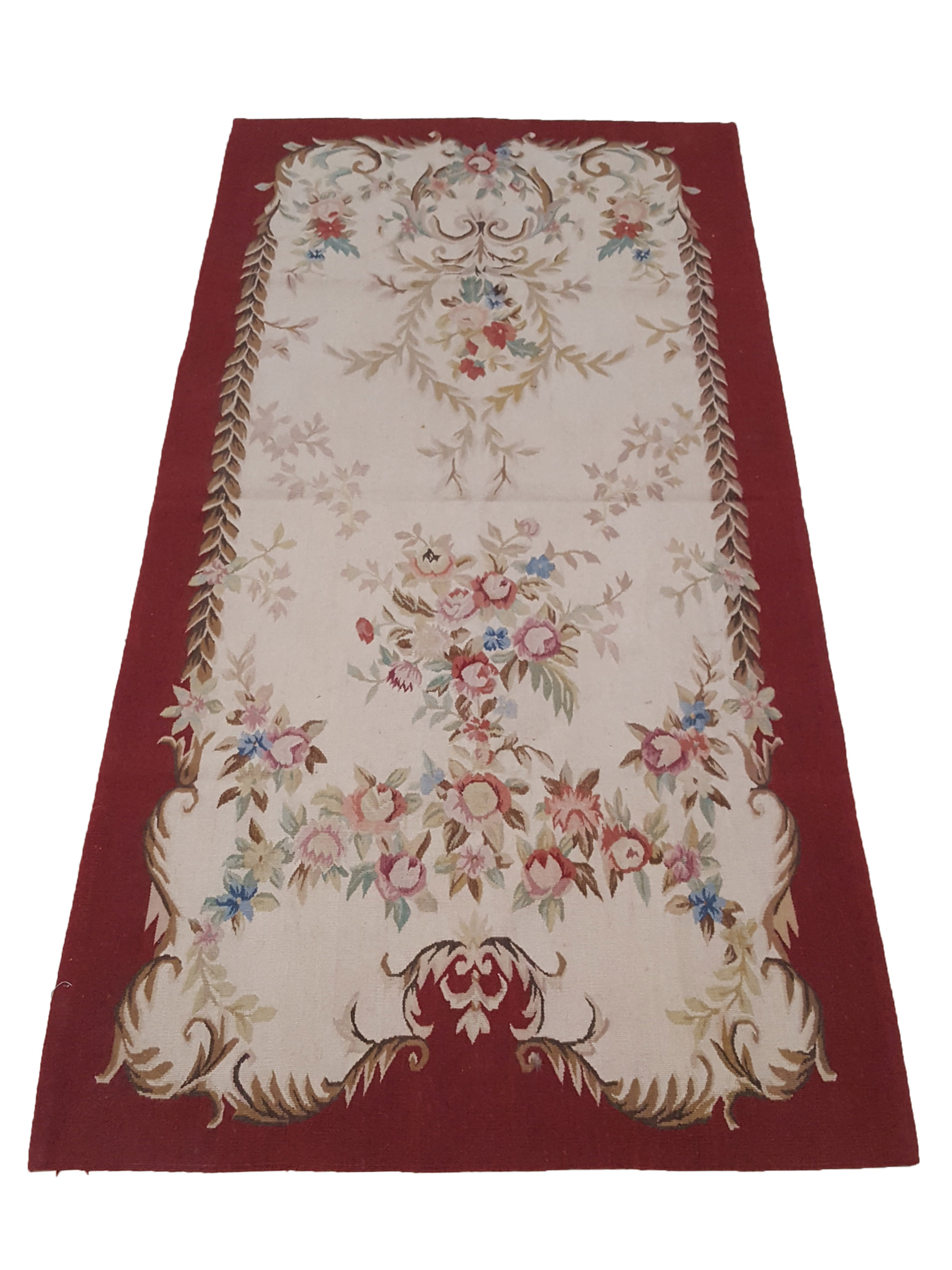 Aubusson Hand Knotted Ivory 3x6 - Image 2 of 6