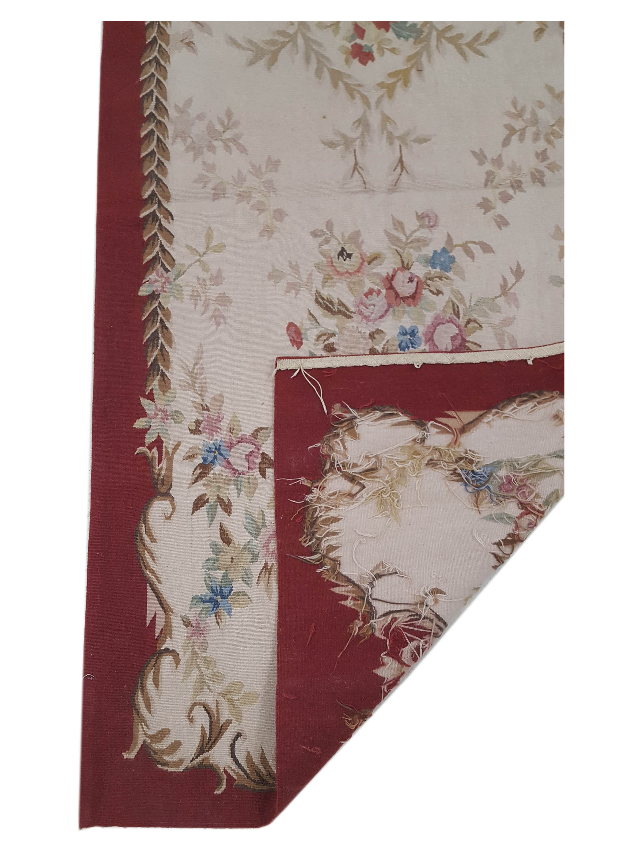 Aubusson Hand Knotted Ivory 3x6 - Image 3 of 6