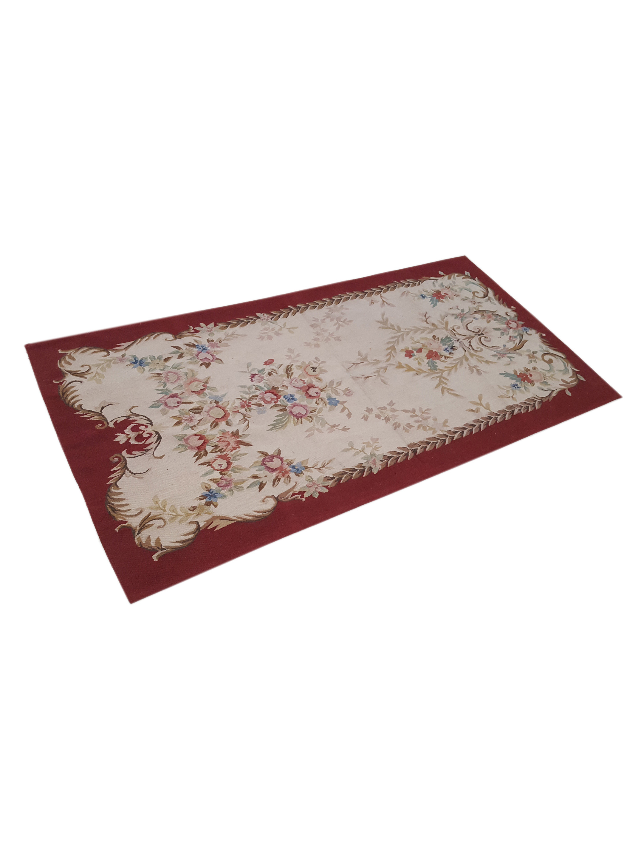 Aubusson Hand Knotted Ivory 3x6 - Image 6 of 6