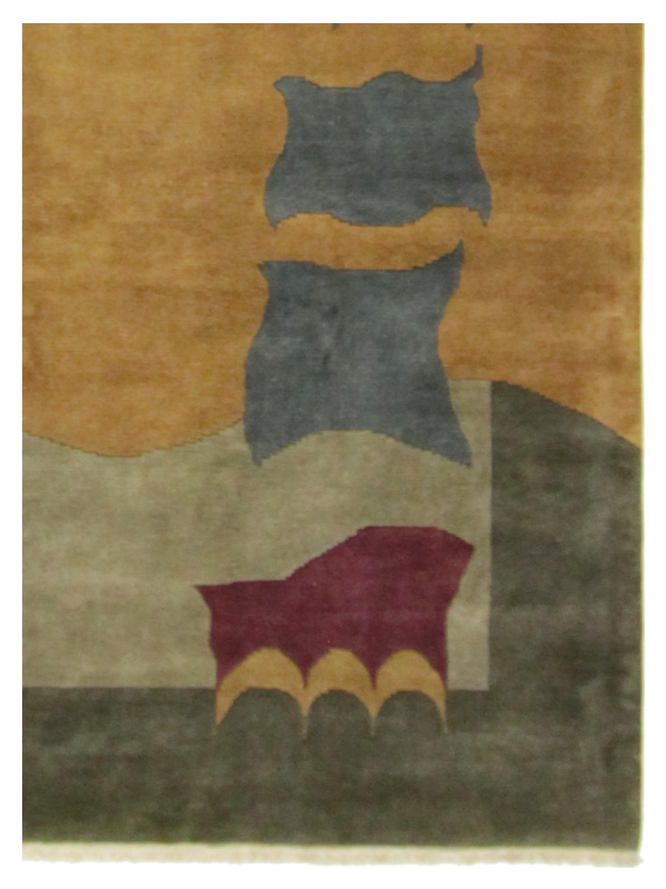 Gouri Ganga Hand Knotted Gold 9x12 - Image 3 of 4