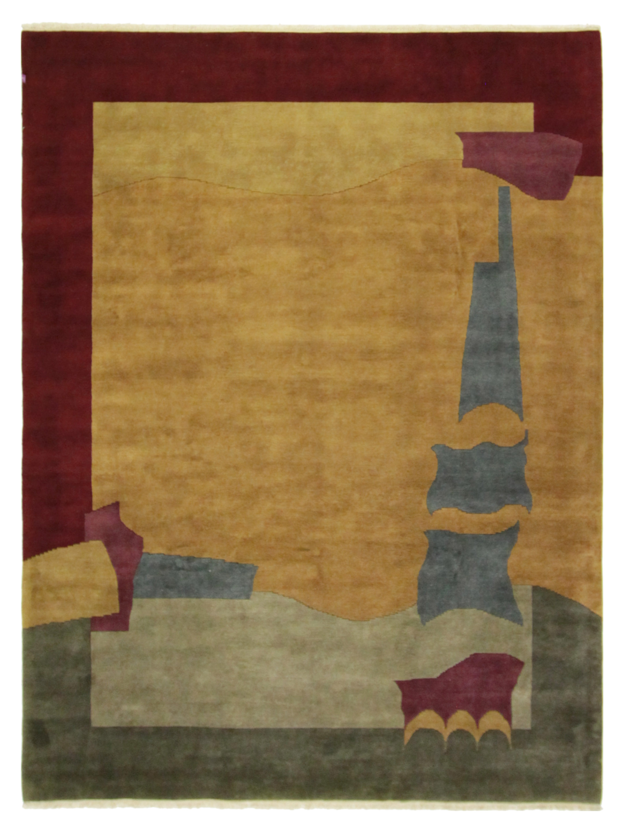 Gouri Ganga Hand Knotted Gold 9x12