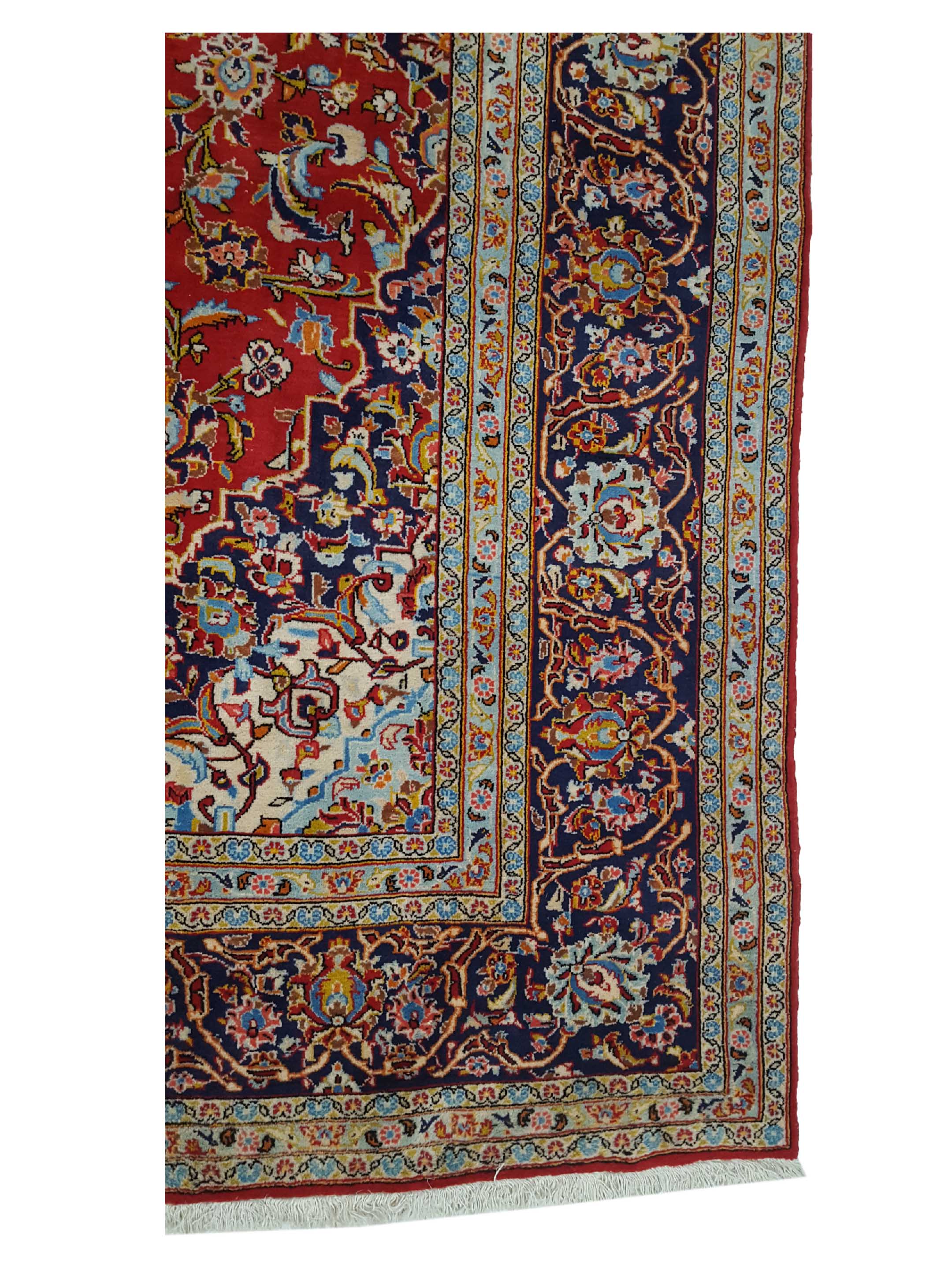 Kashan Hand Knotted Red 10x13 - Image 4 of 6