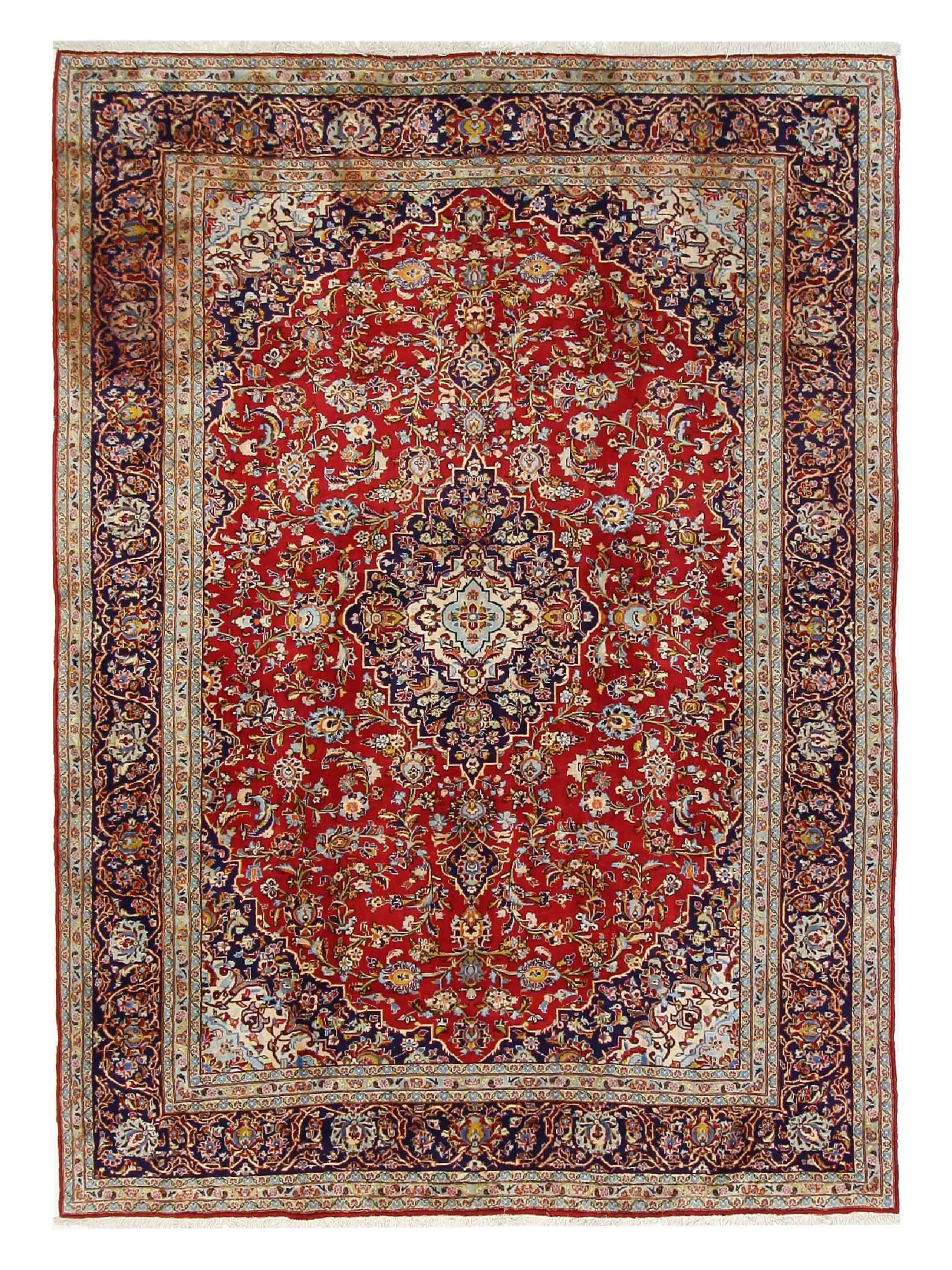 Kashan Hand Knotted Red 10x13