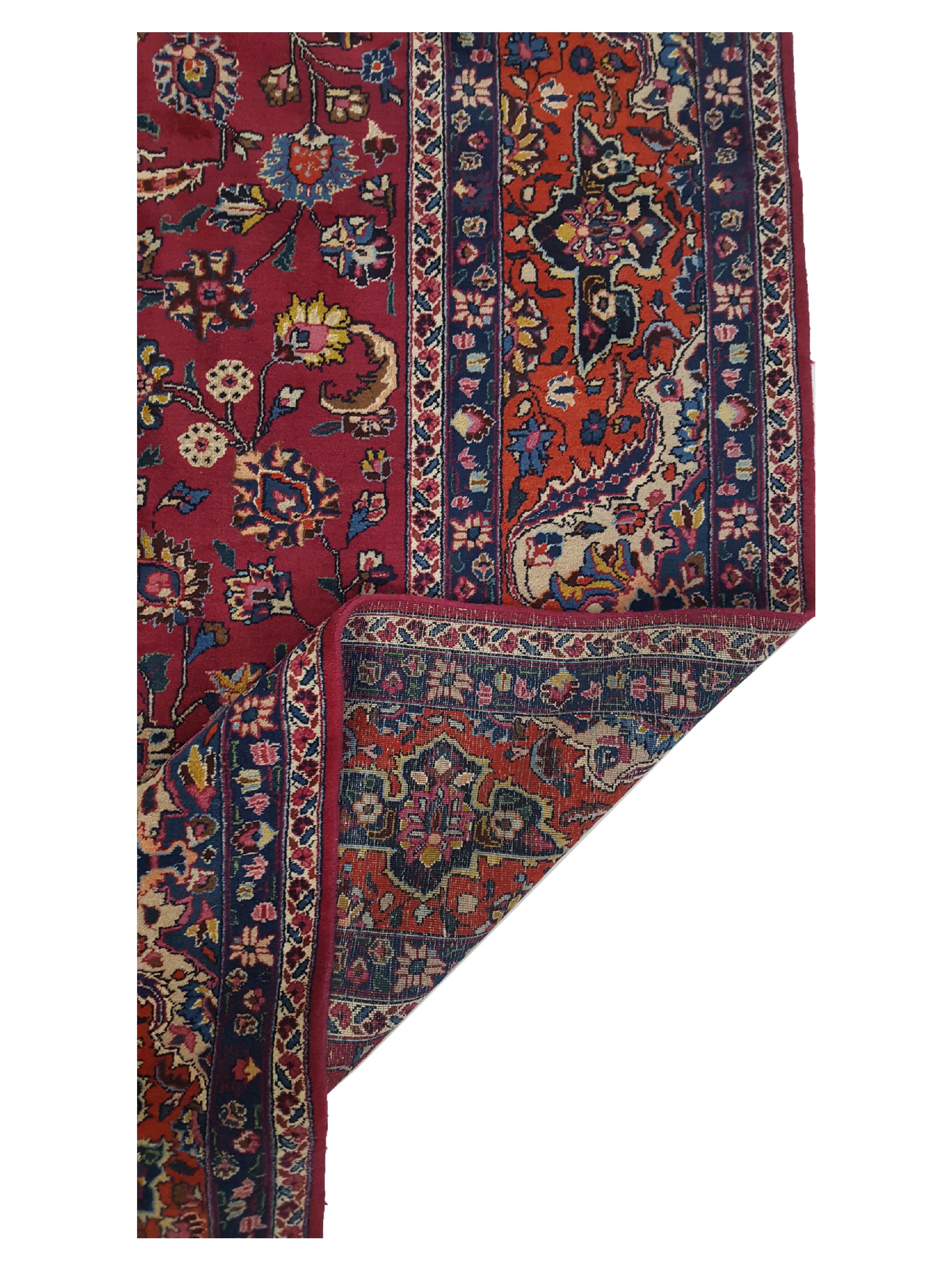 Mashad Semi Antique Burgundy 10x16 - Image 3 of 6