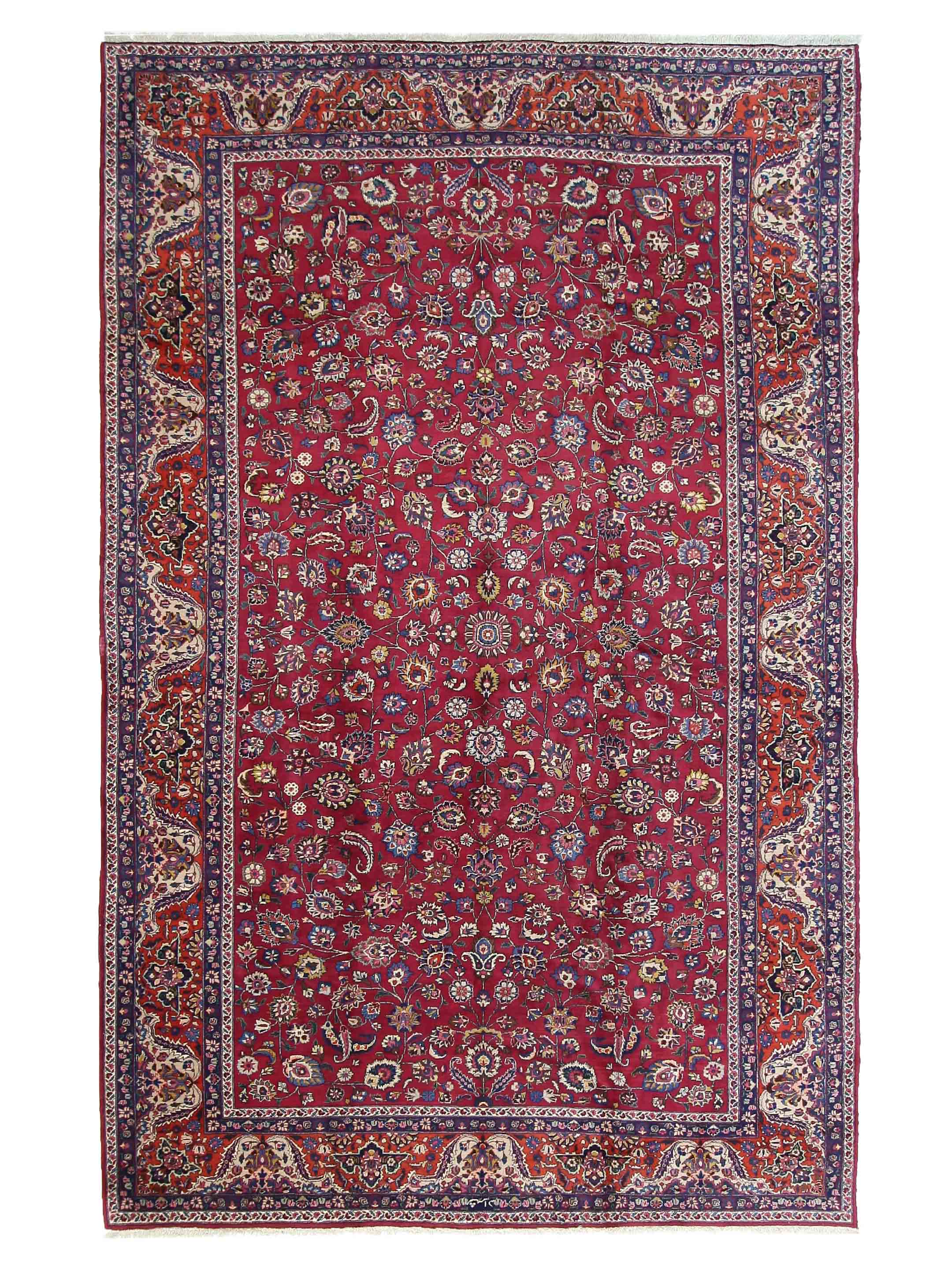 Mashad Semi Antique Burgundy 10x16