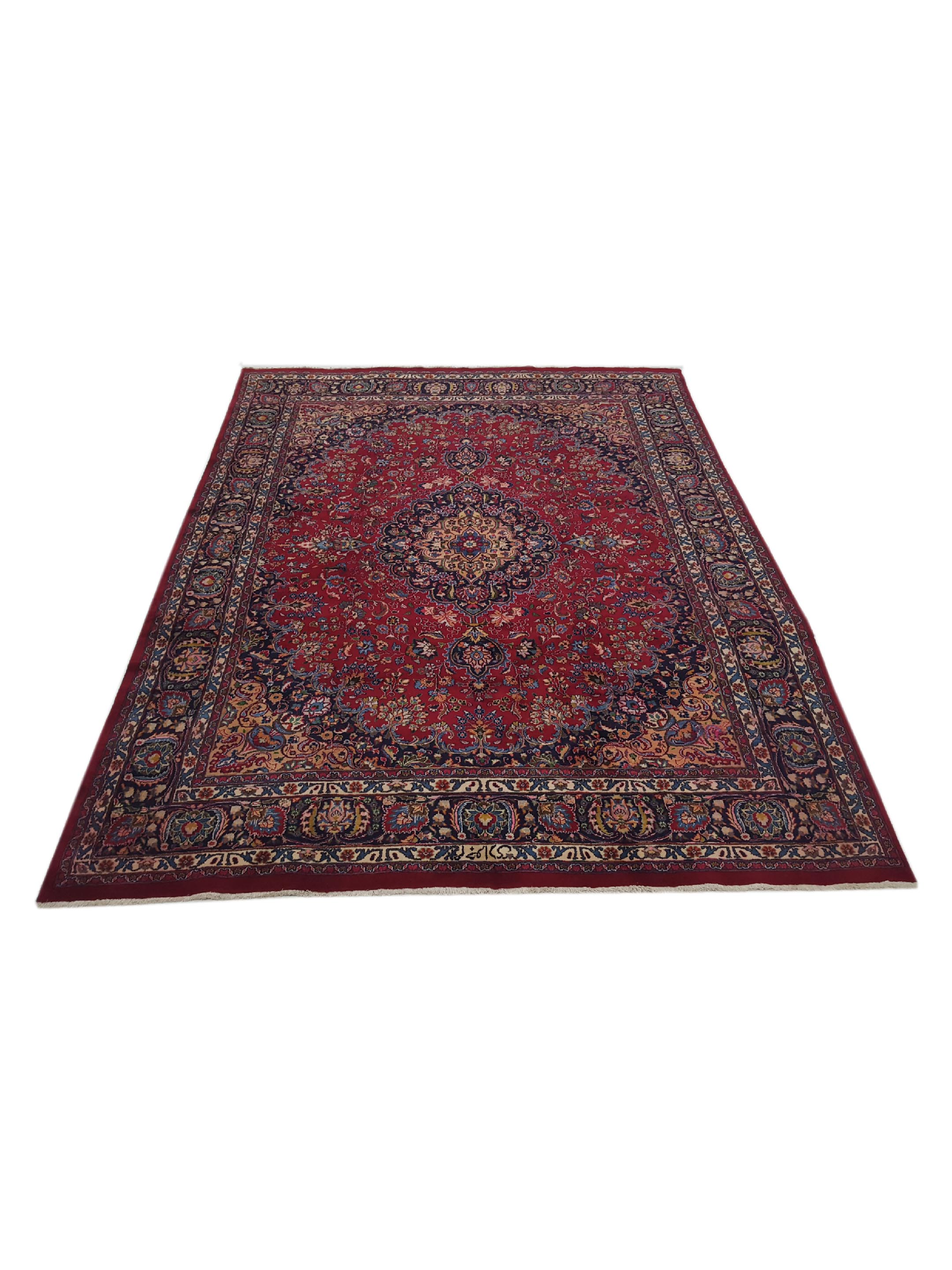 Mashad Semi Antique Burgundy 9x13 - Image 3 of 7