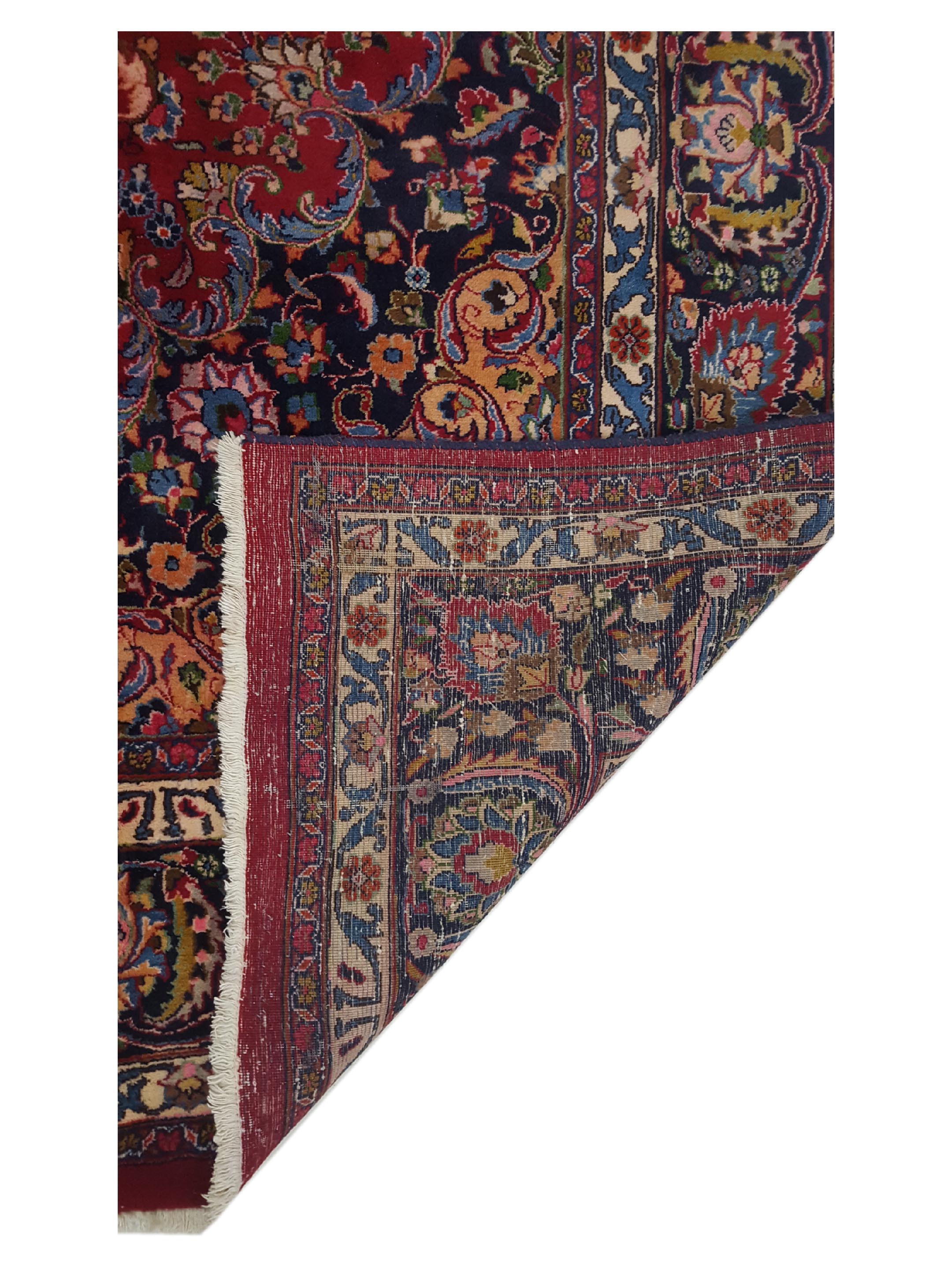 Mashad Semi Antique Burgundy 9x13 - Image 4 of 7