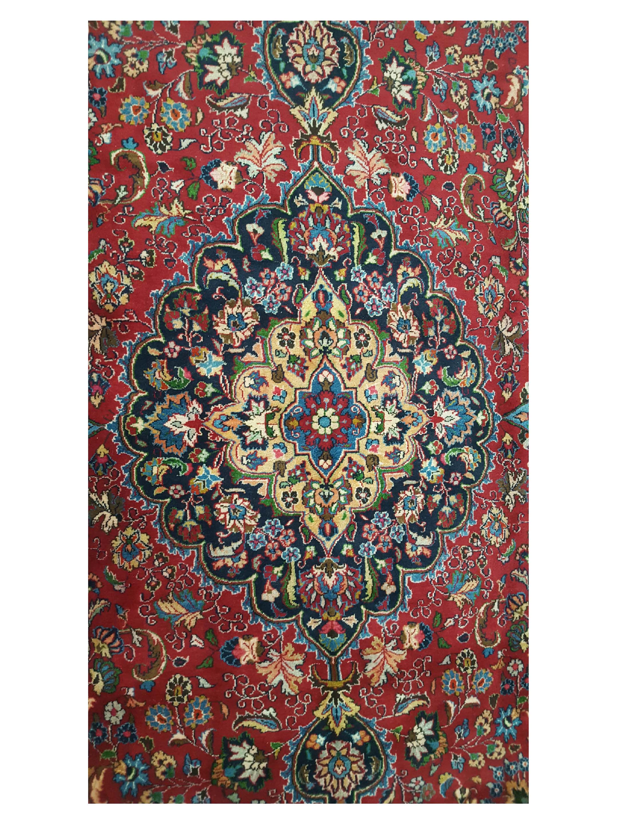 Mashad Semi Antique Burgundy 9x13 - Image 6 of 7