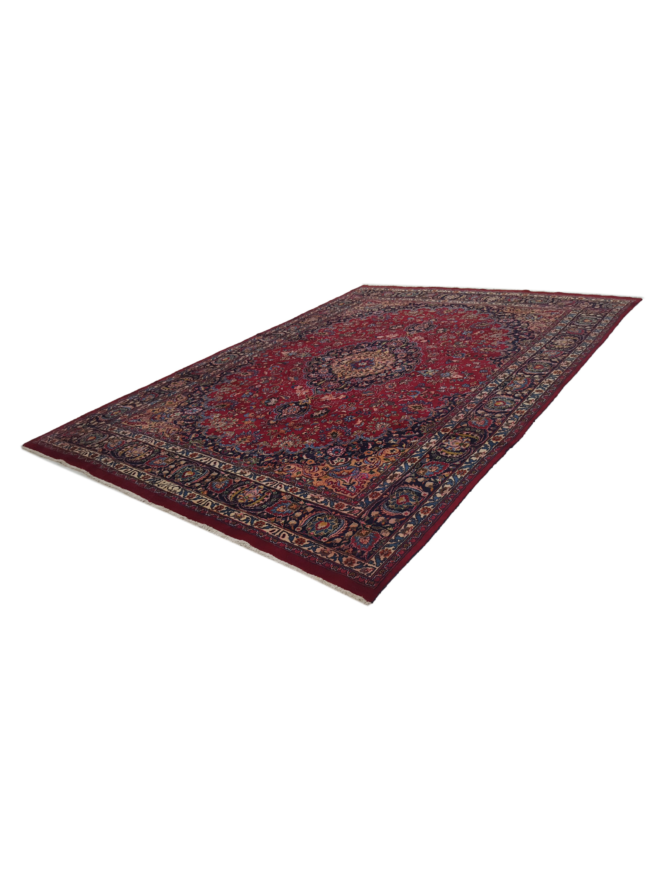 Mashad Semi Antique Burgundy 9x13 - Image 7 of 7