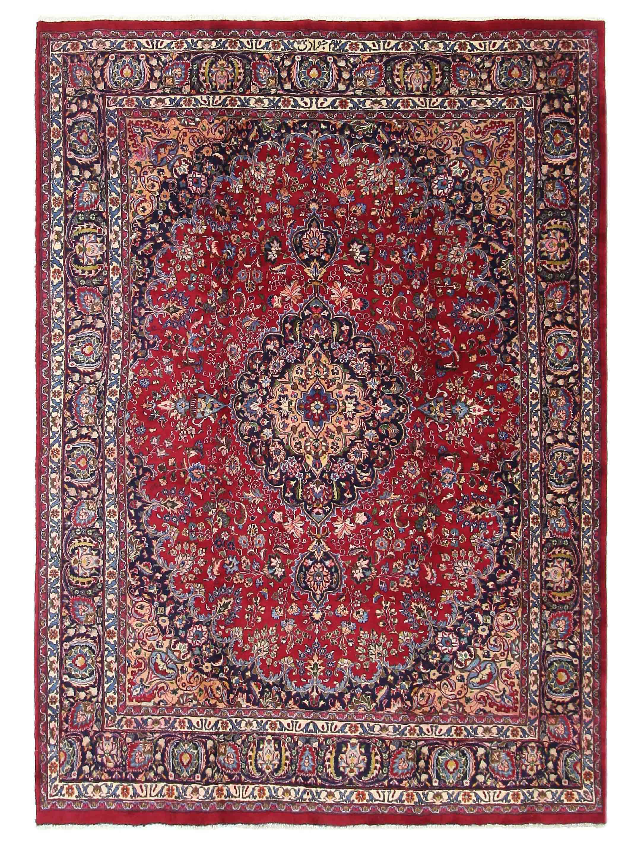 Mashad Semi Antique Burgundy 9x13